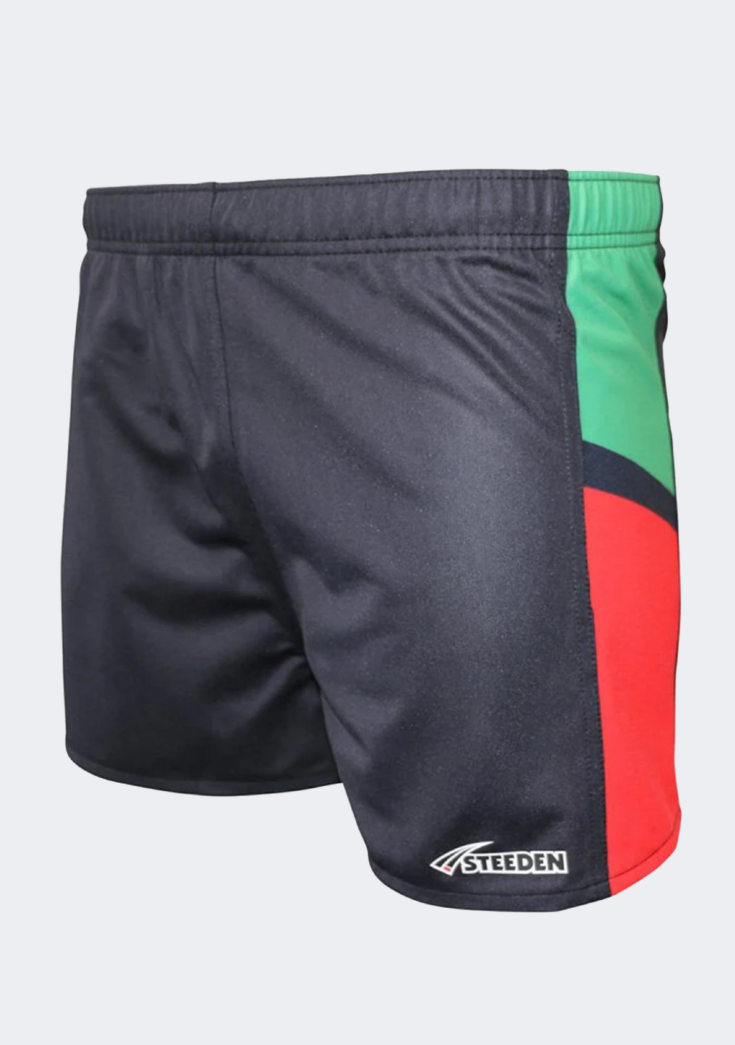 Steeden Men’s Rugby League Shorts Black/Green/Red