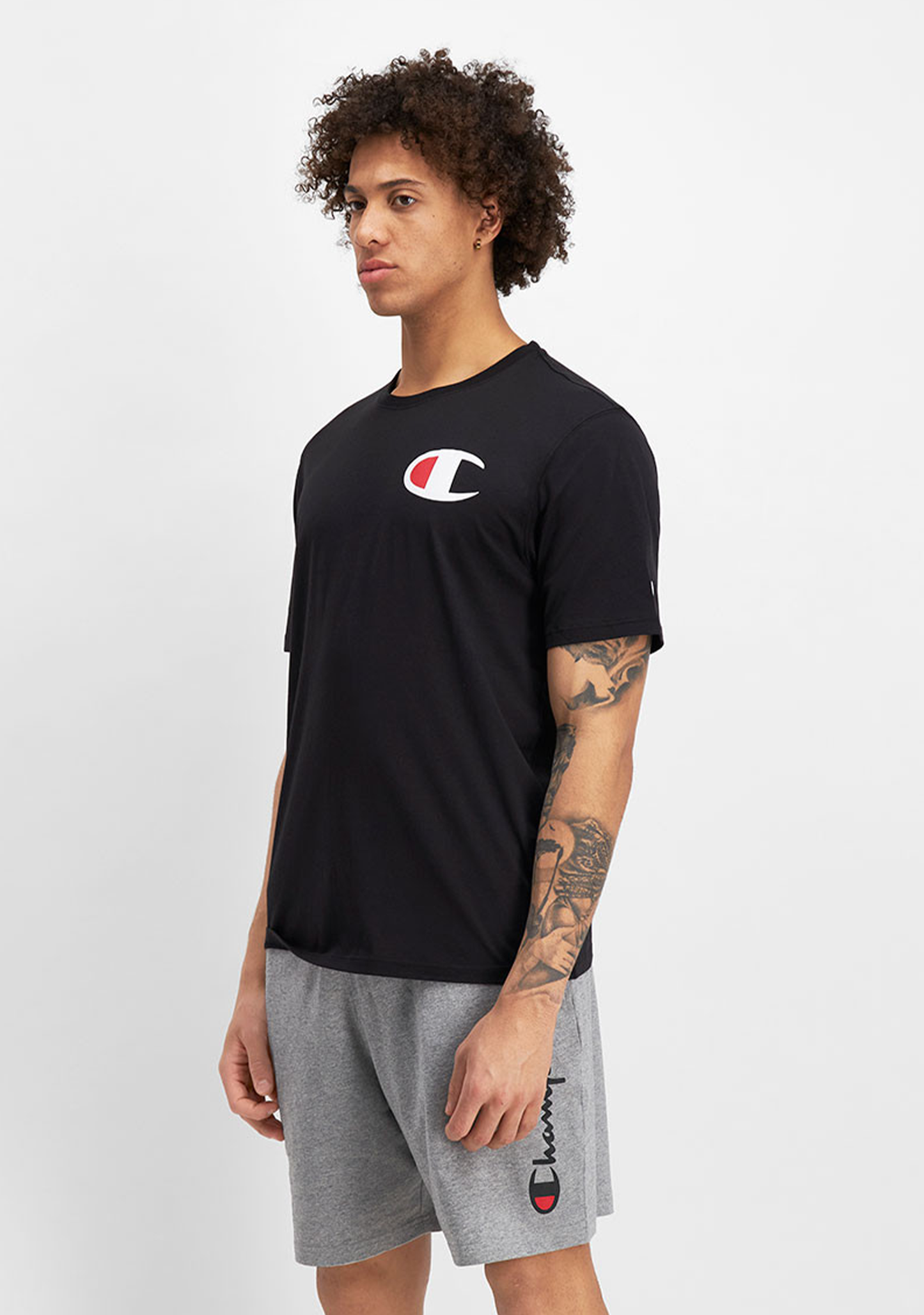 Champion Men’s C Logo Short Sleeve Tee Black
