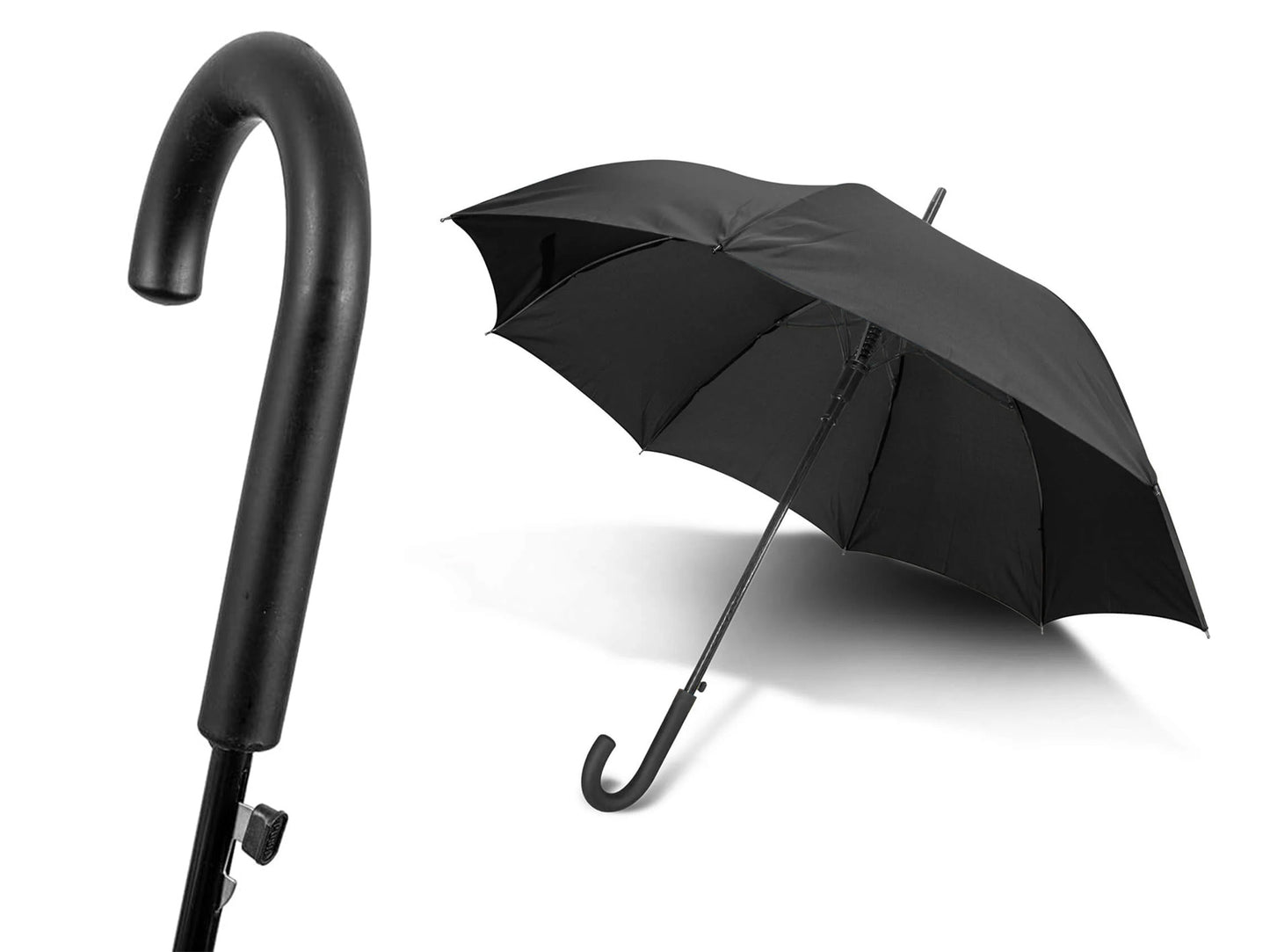 Brellerz Auto Open Hook Umbrella Black <br> B3450HOOK