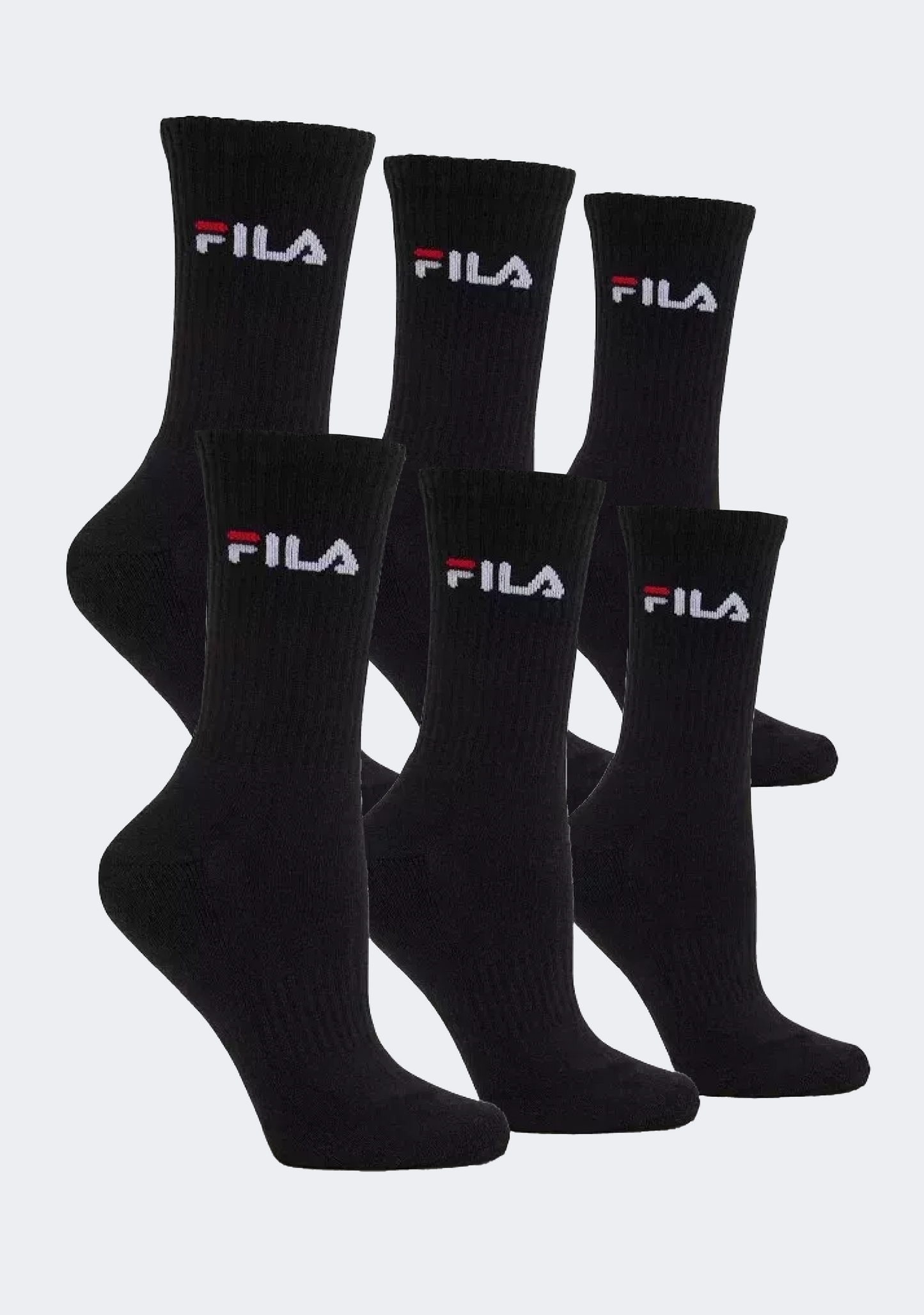 Fila 6 Pack Sports Crew Socks