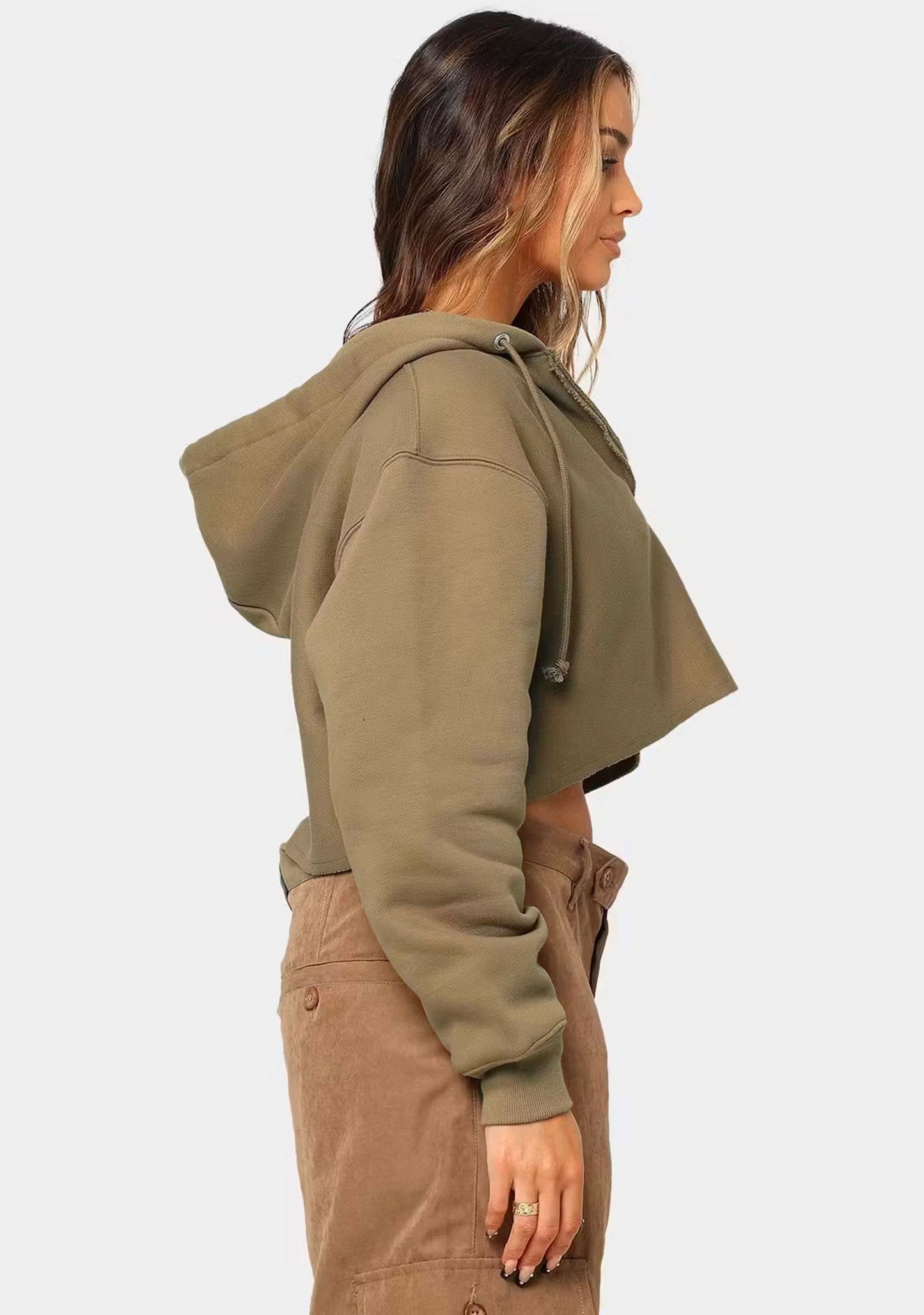 Champion Women's Reverse Weave Split Crop Hoodie