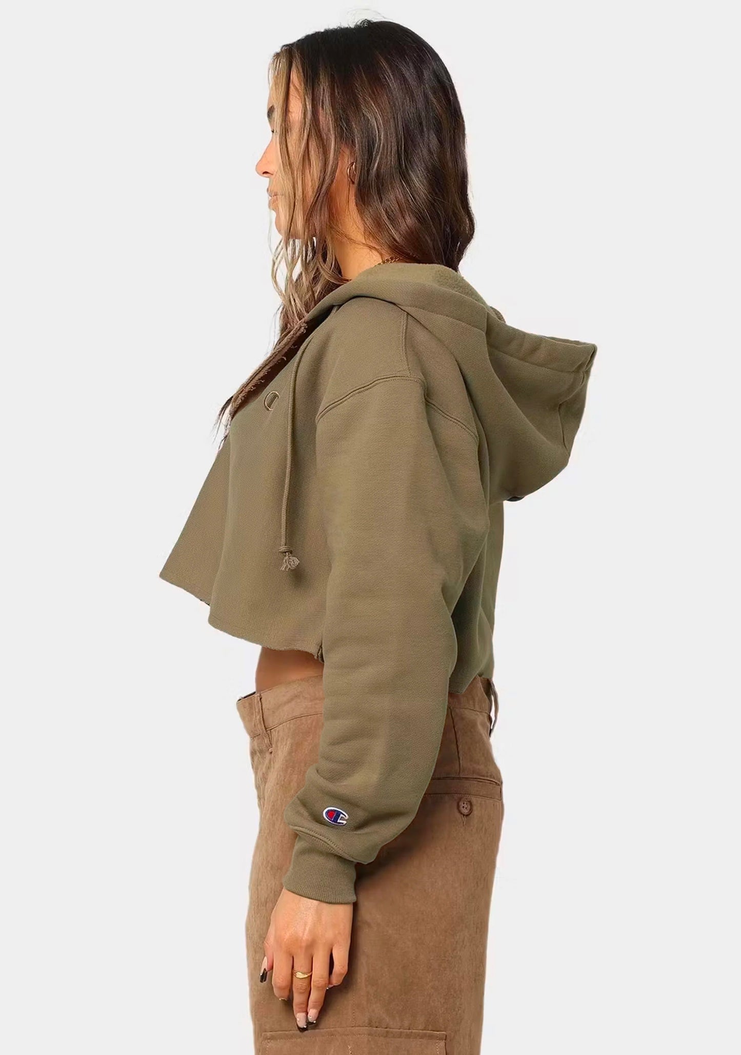 Champion Women's Reverse Weave Split Crop Hoodie