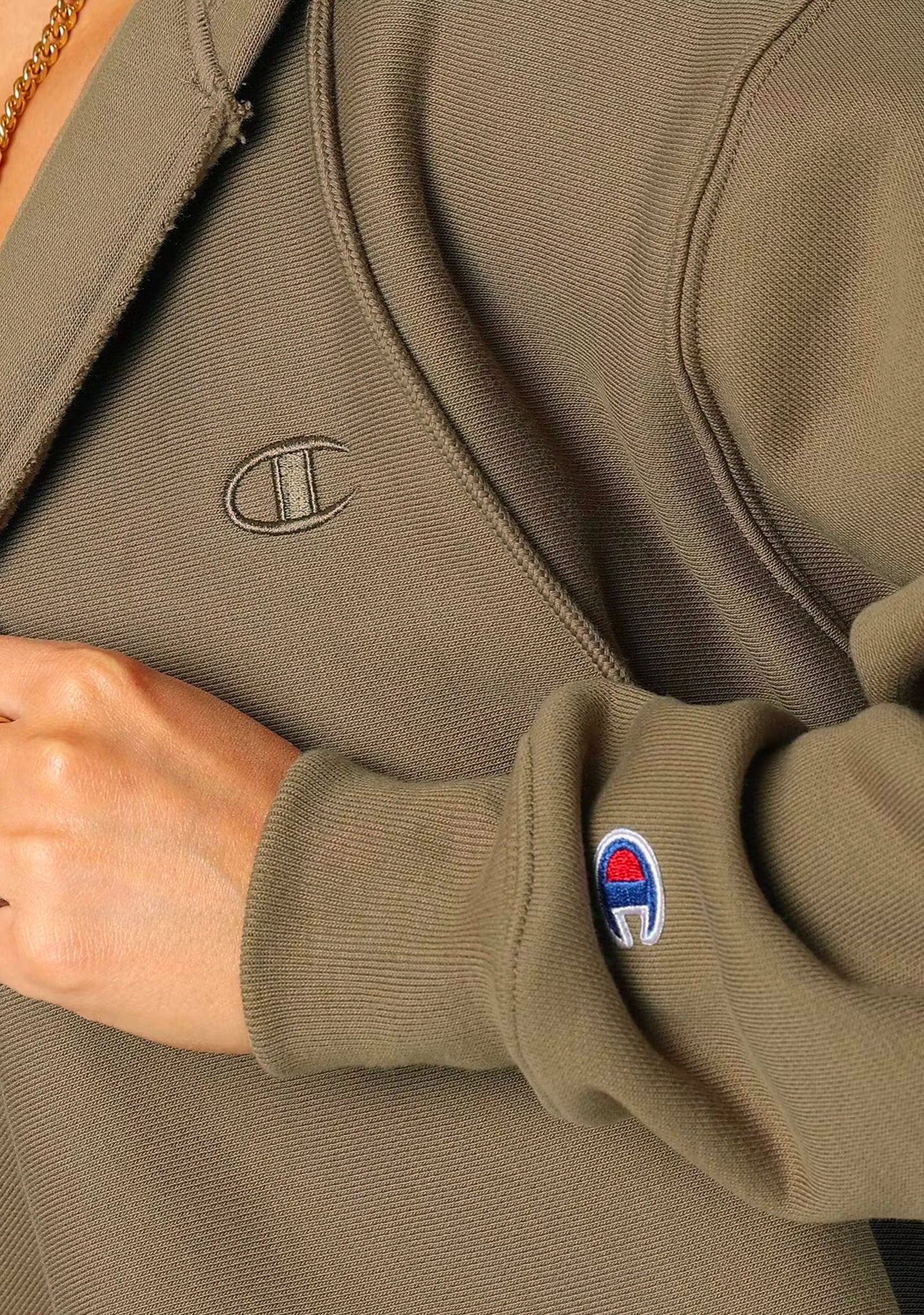 Champion Women's Reverse Weave Split Crop Hoodie