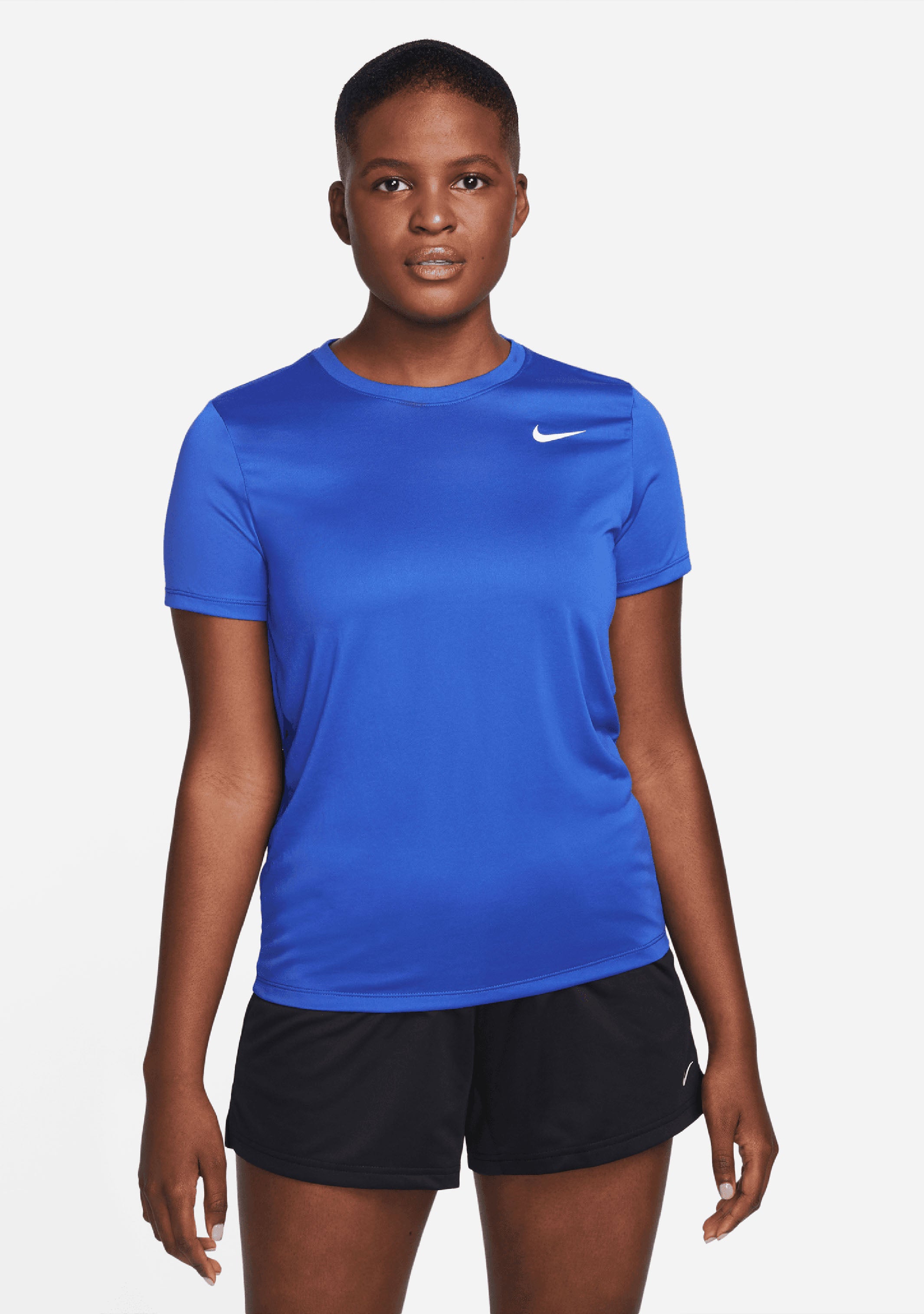 Blue nike t shirt women's deals