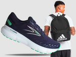 Brooks Mens Glycerin 20 with FREE Adidas Backpack <br> 110382 1D 436 / HG0349