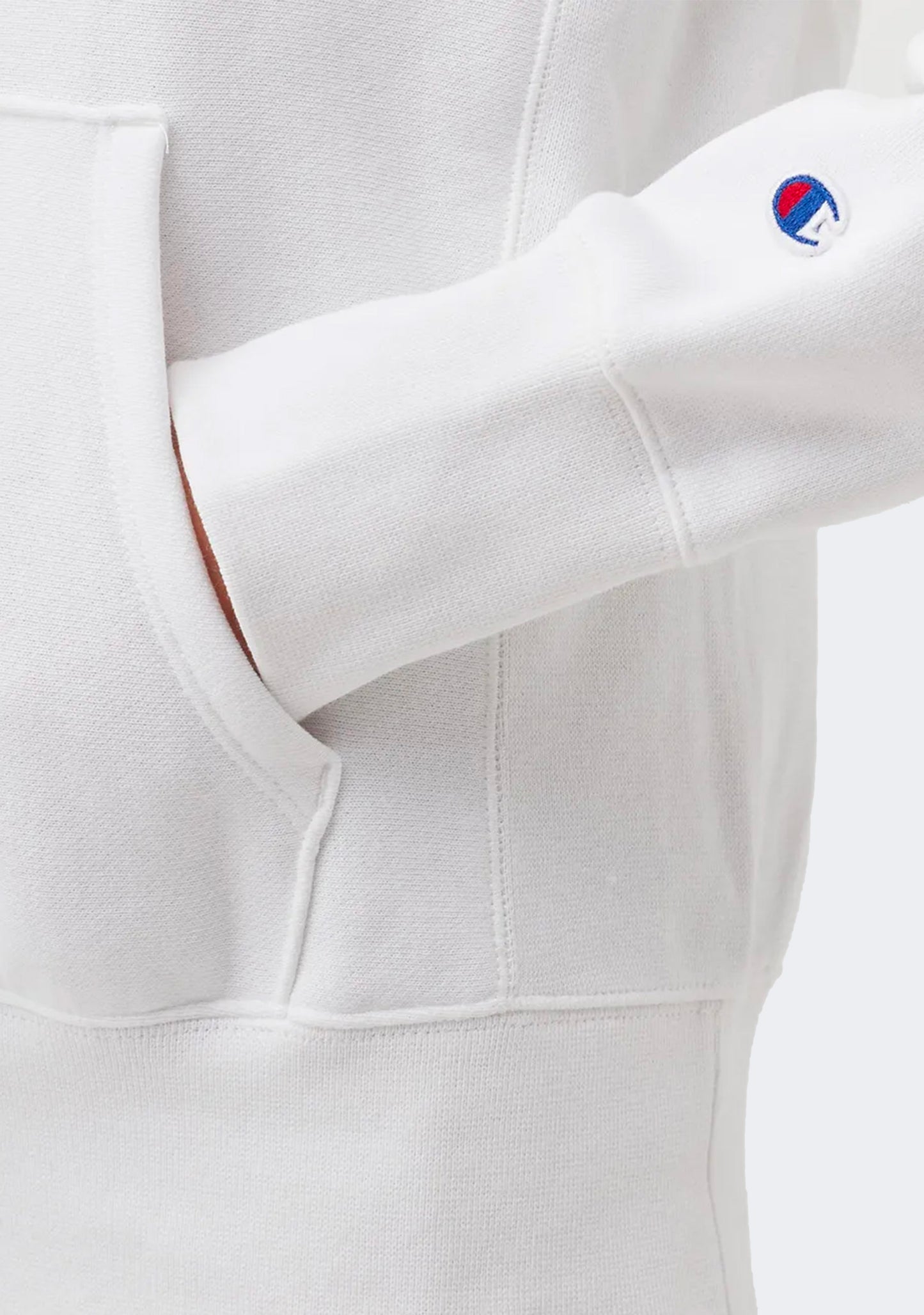 Champion Women’s Reverse Weave C Logo Regular Fit Hoodie White