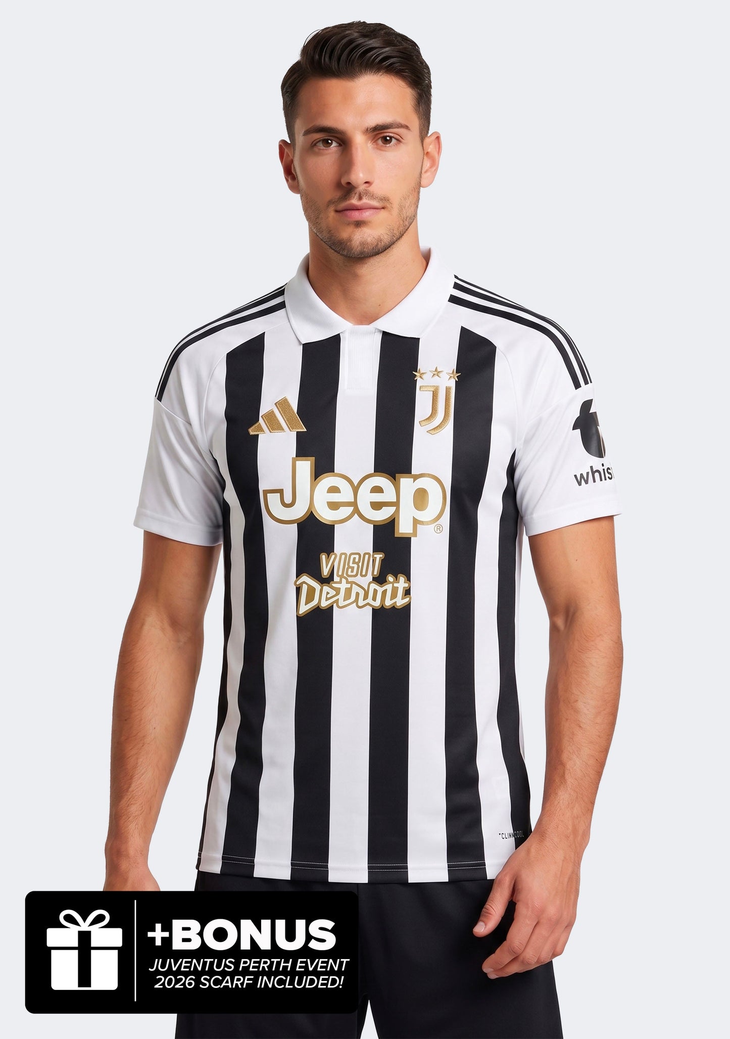 Adidas Men's Juventus 26/27 Home Jersey Visit Detroit