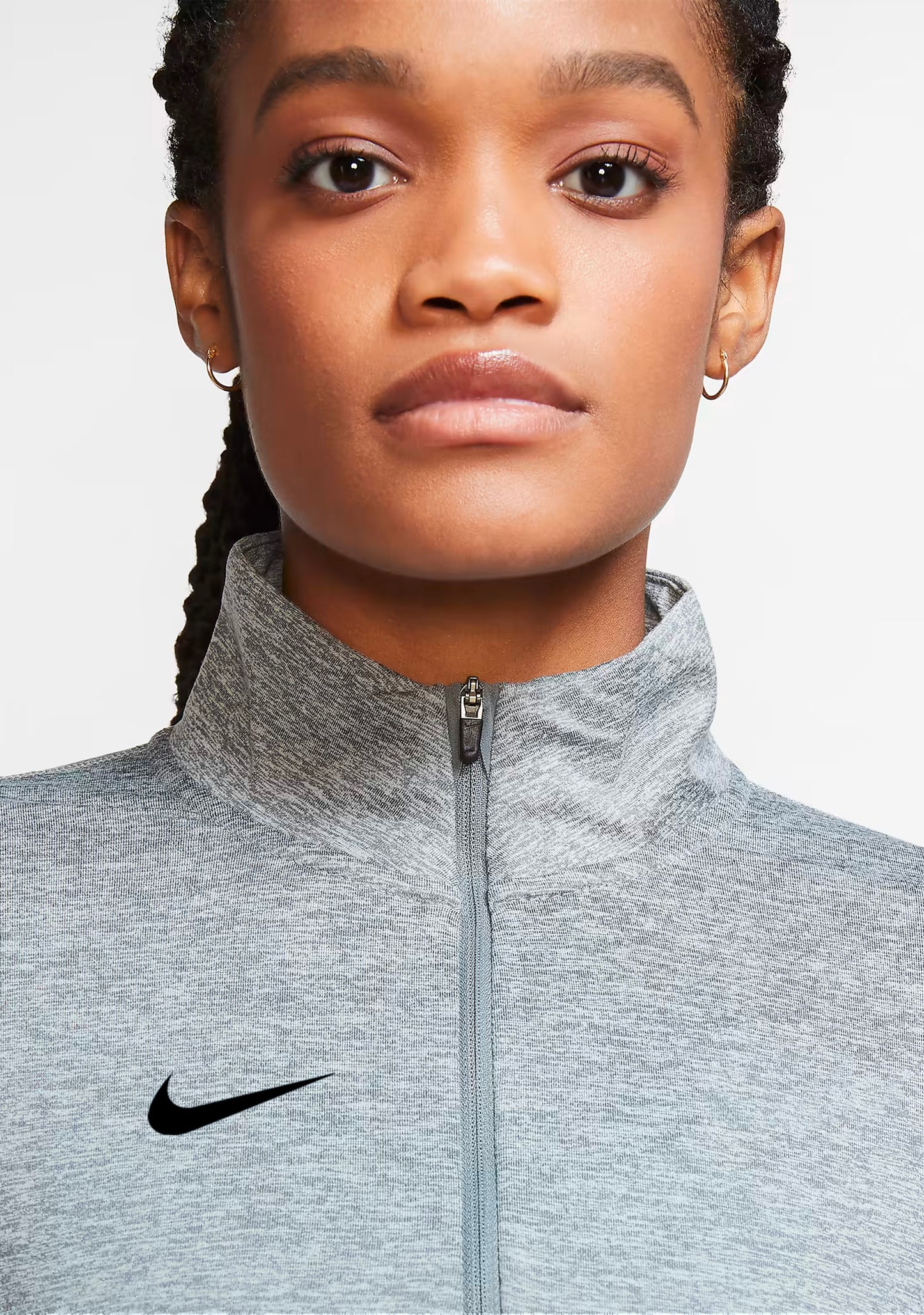 Nike Women's Team Dri-FIT Element Half Zip Top Grey