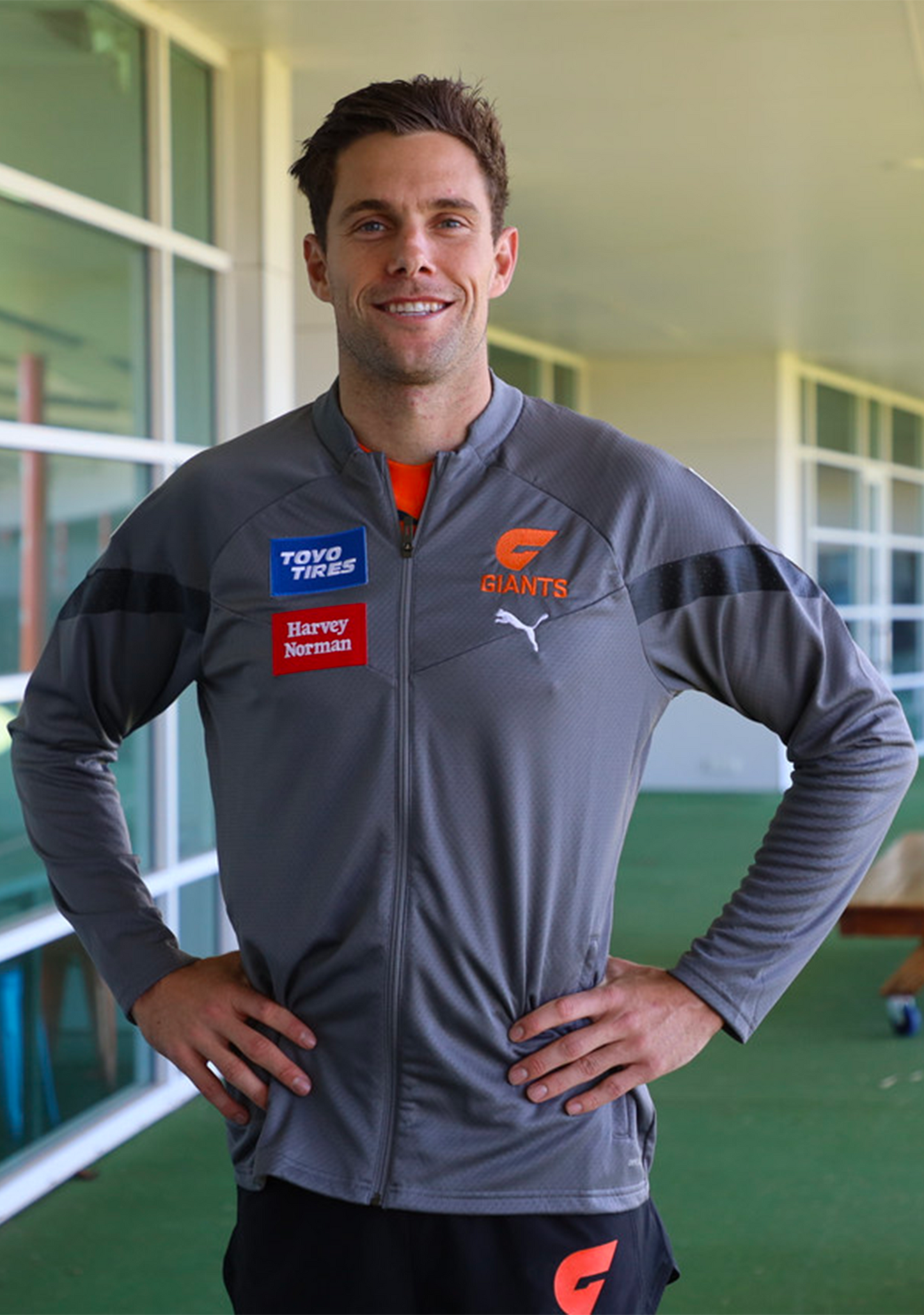 Puma Men's GWS Giants Full Zip Training Jacket Charcoal