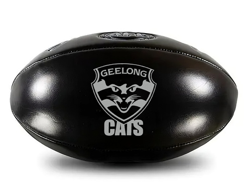 Sherrin Super Soft Touch Geelong Cats Black/Silver <BR> 4291/GEE/AFL