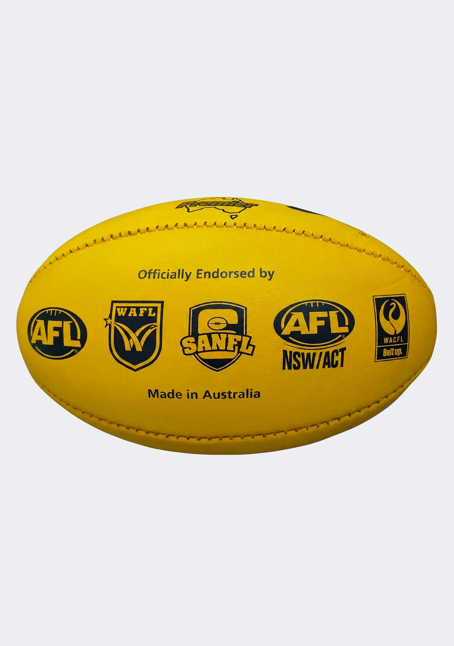 Burley Premier Official Football Yellow Slightly Blemished (Assorted Logos)