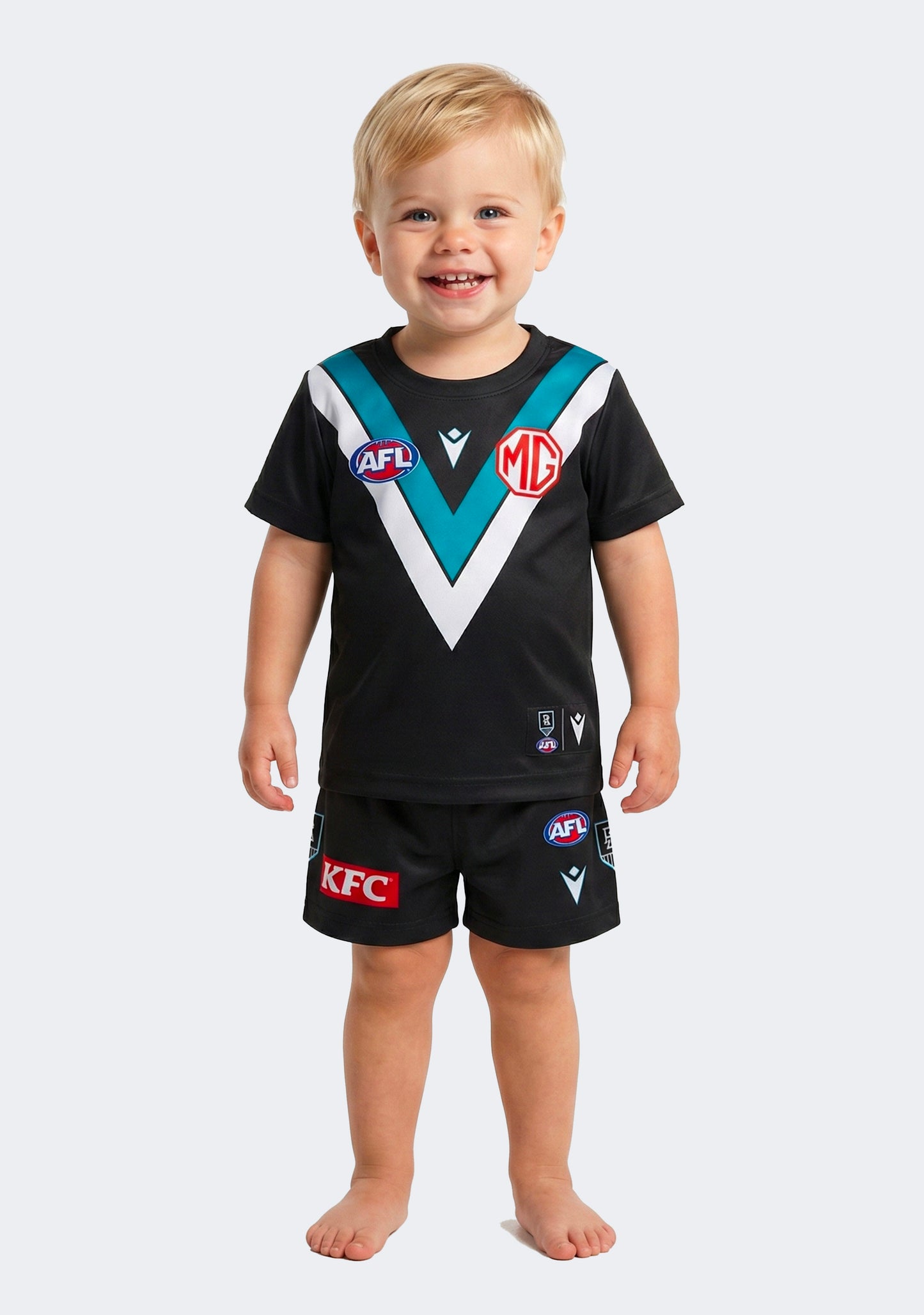 Macron Port Adelaide 2025 Authentic Home Infant & Toddler Kit