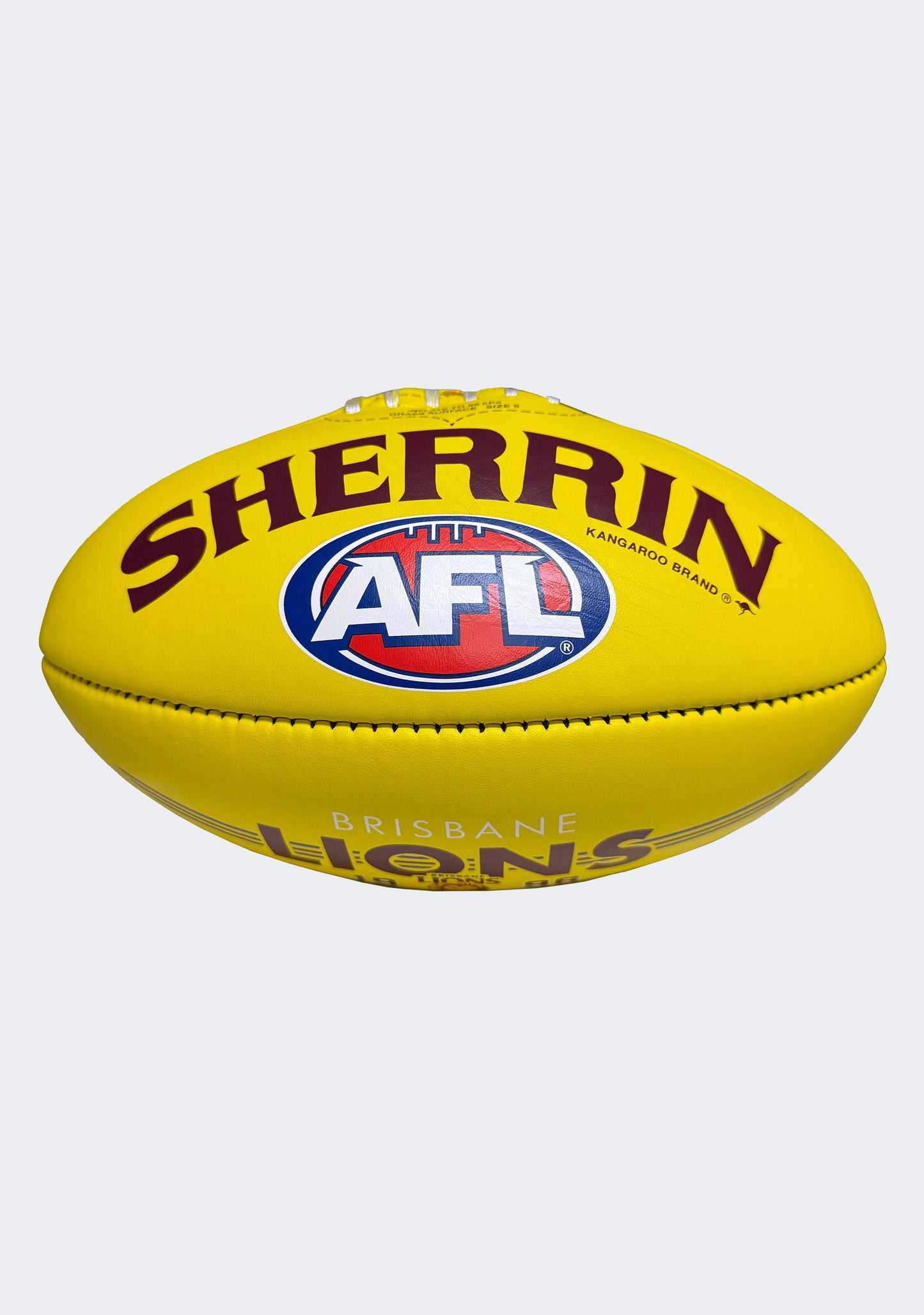 Sherrin AFL Brisbane Lions Team Yellow Leather Football