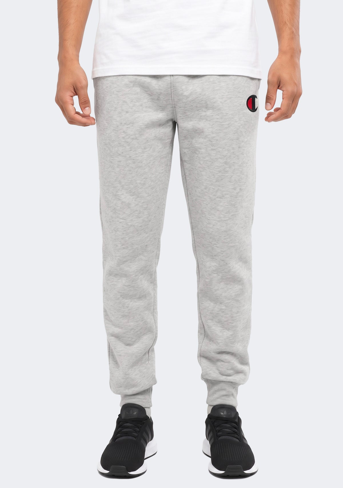 Champion Men's C Logo Cuff Pant Oxford Heather