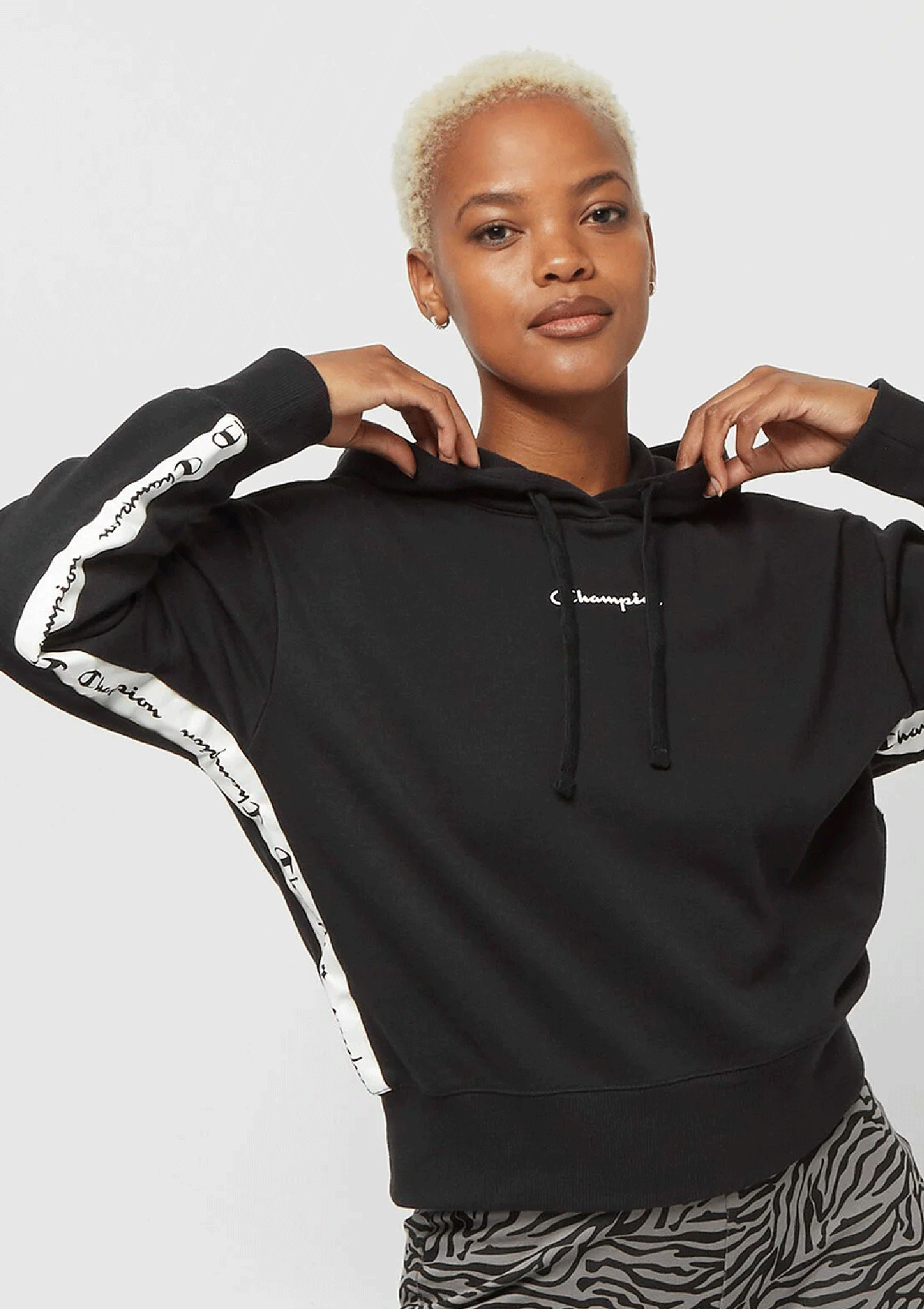 Champion taped on sale hoodie