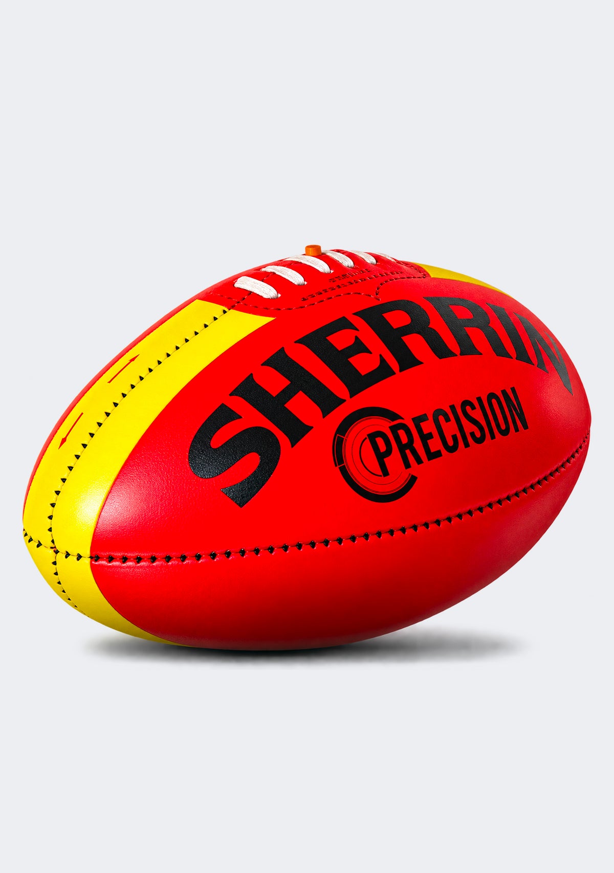 Sherrin Precision Leather Australian Rules Training Football - Red