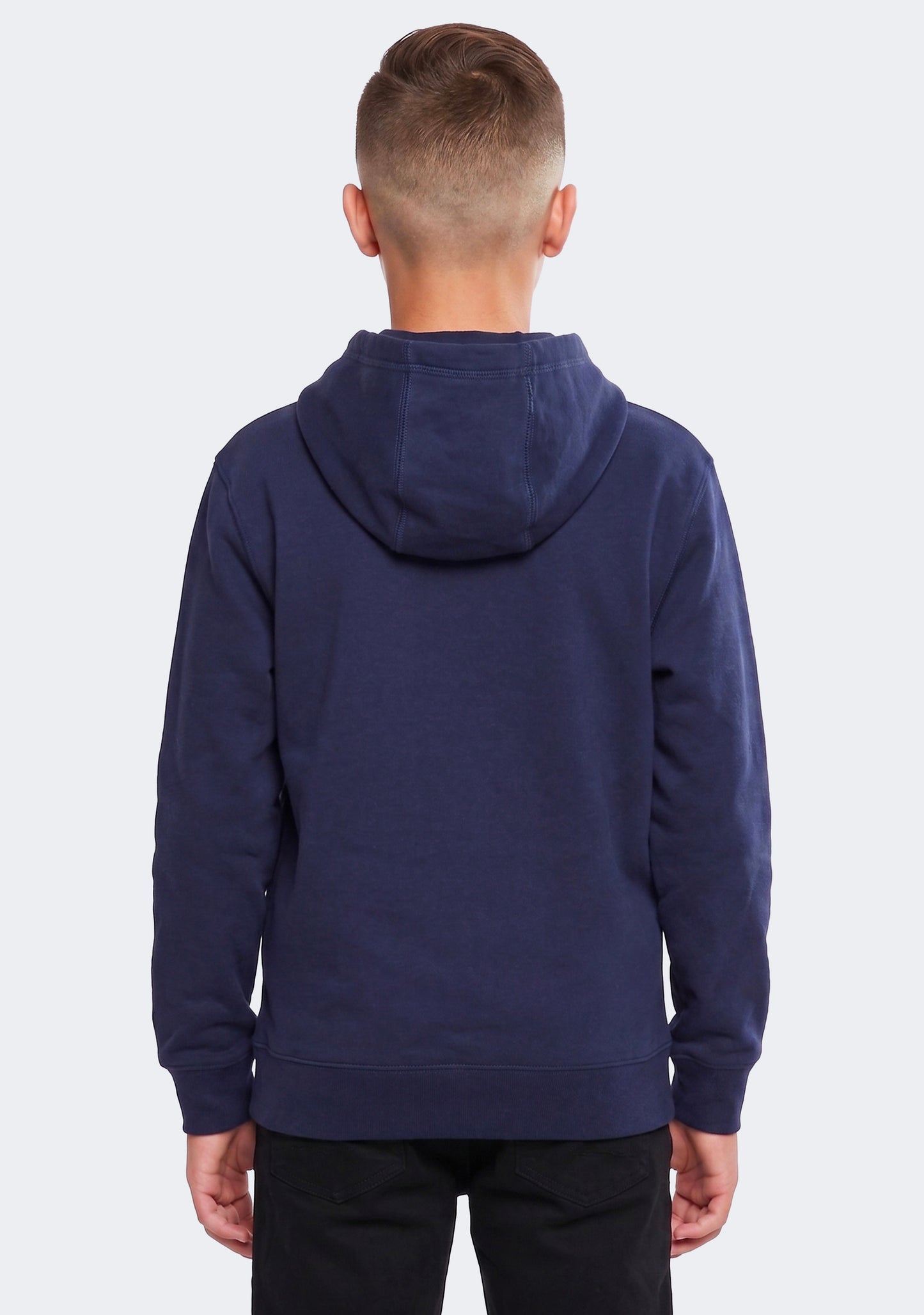 Champion Kids' Script Logo Hoodie Navy