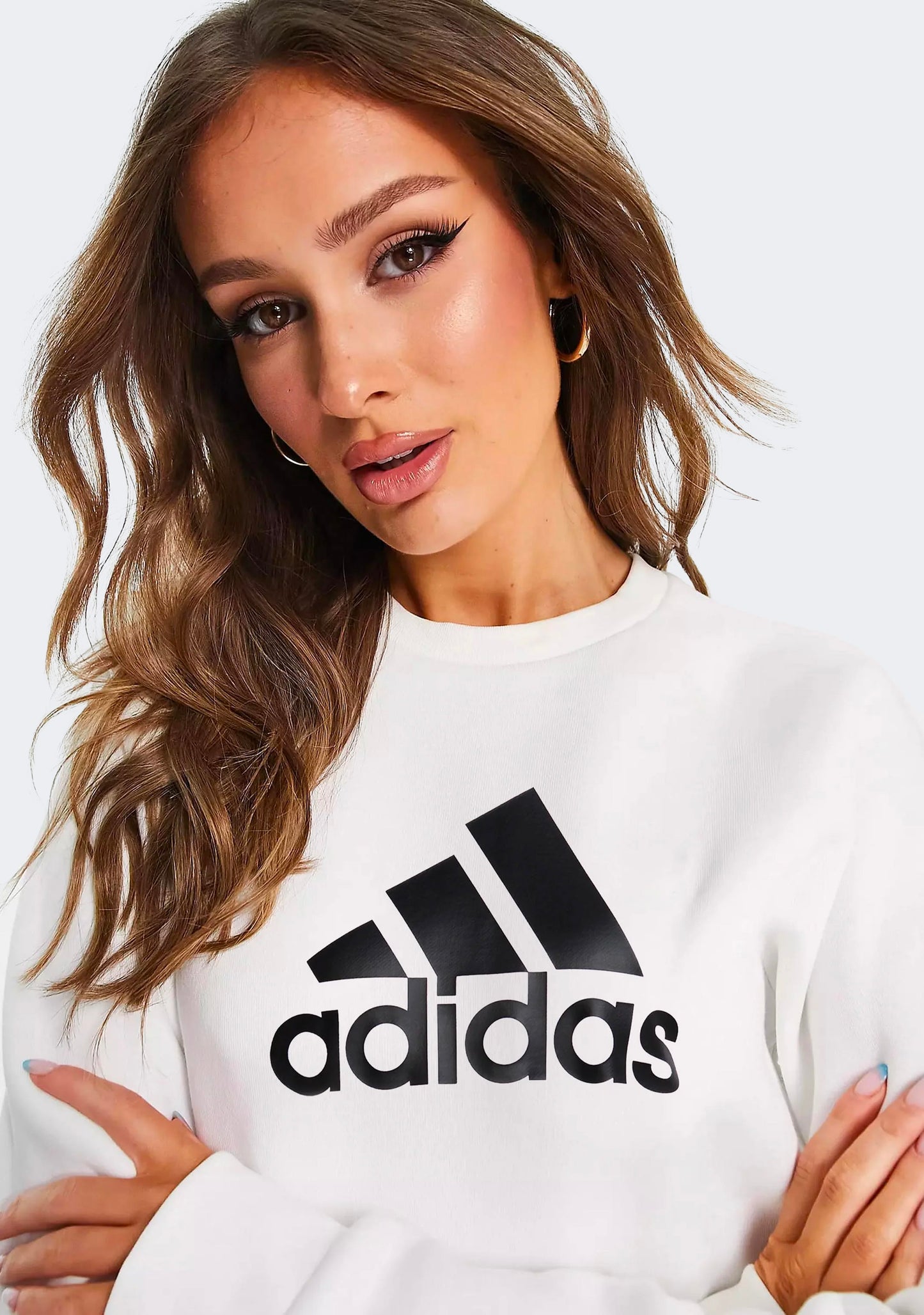 Adidas Womens Essential Logo Loose Sweatshirt