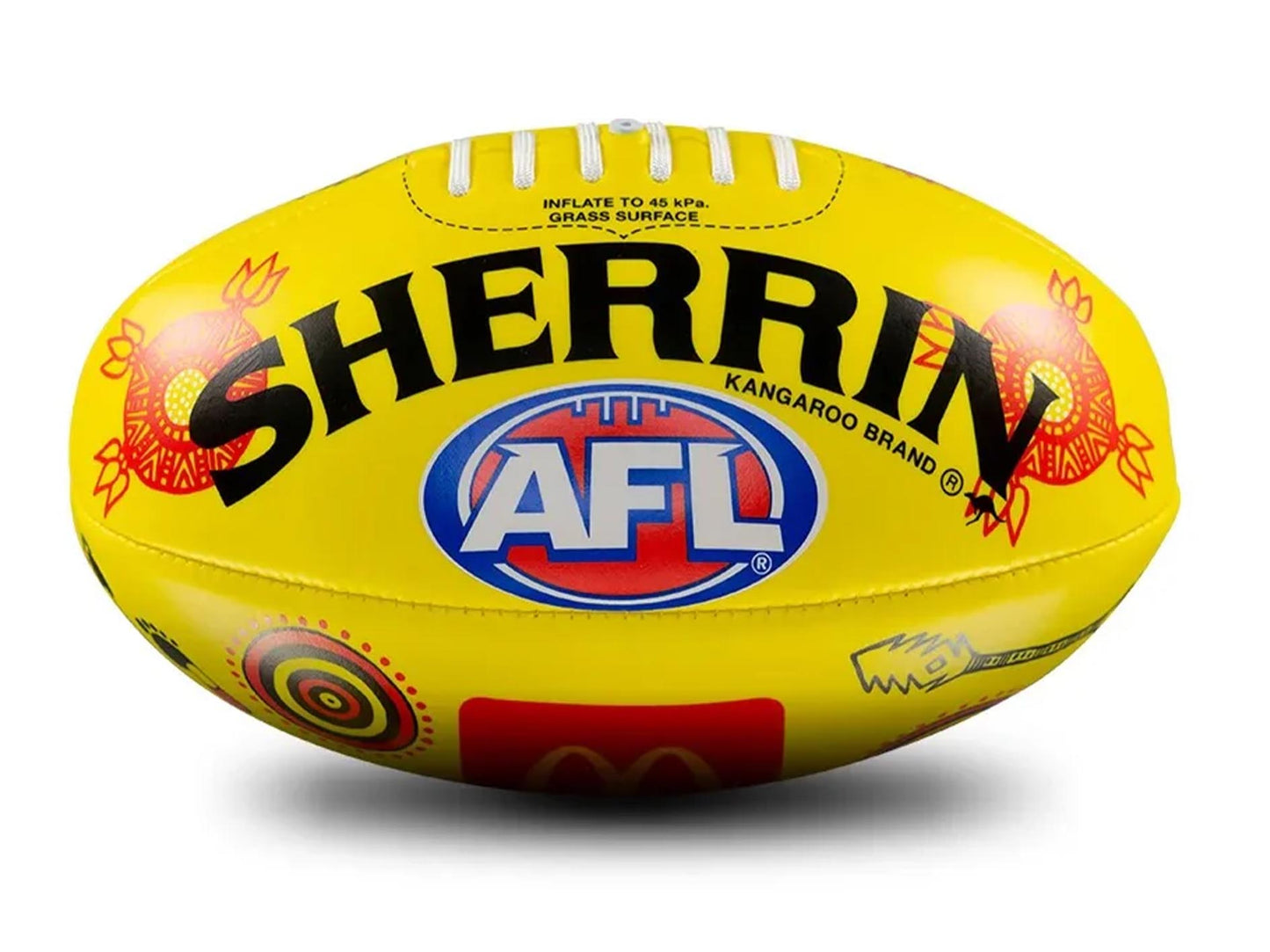 Sherrin Indigenous Soft Touch Football Size 3 Yellow