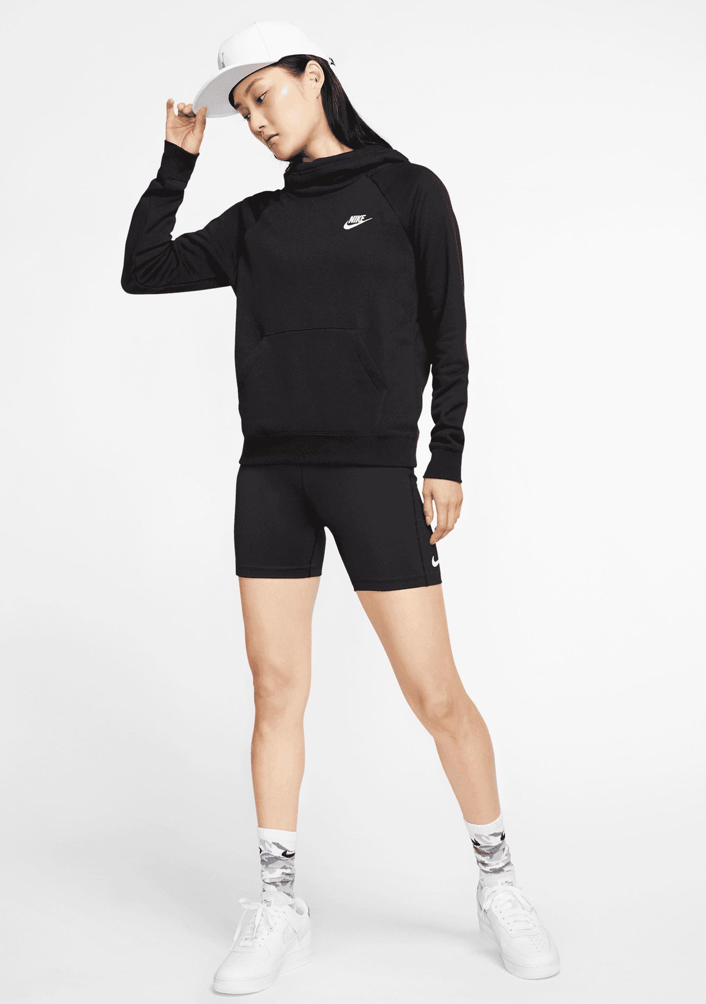 Nike Womens Sportswear Essential Fleece Funnel-Neck Hoodie