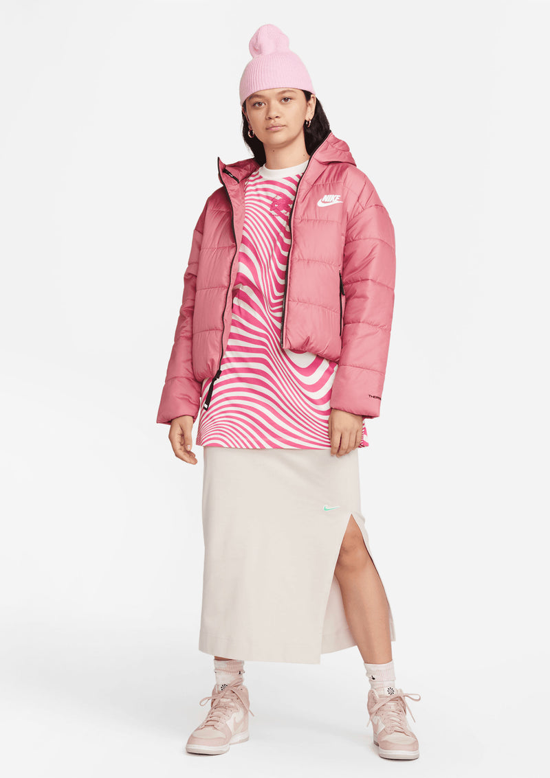 Nike Womens Sportswear Classic Hooded Puffer Jacket Pink <br> DJ6995 667