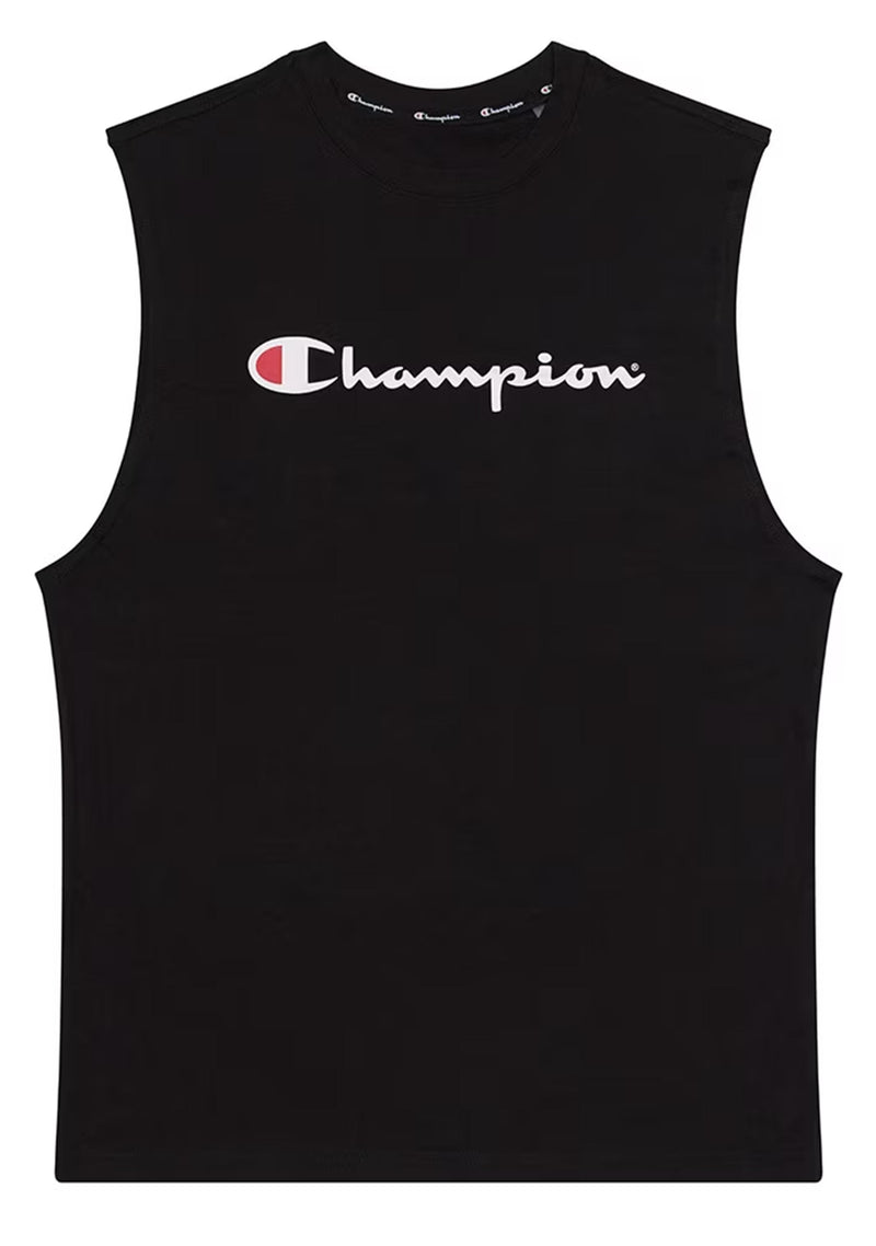 Champion Script Sport Singlet <br> AW8VN BLK