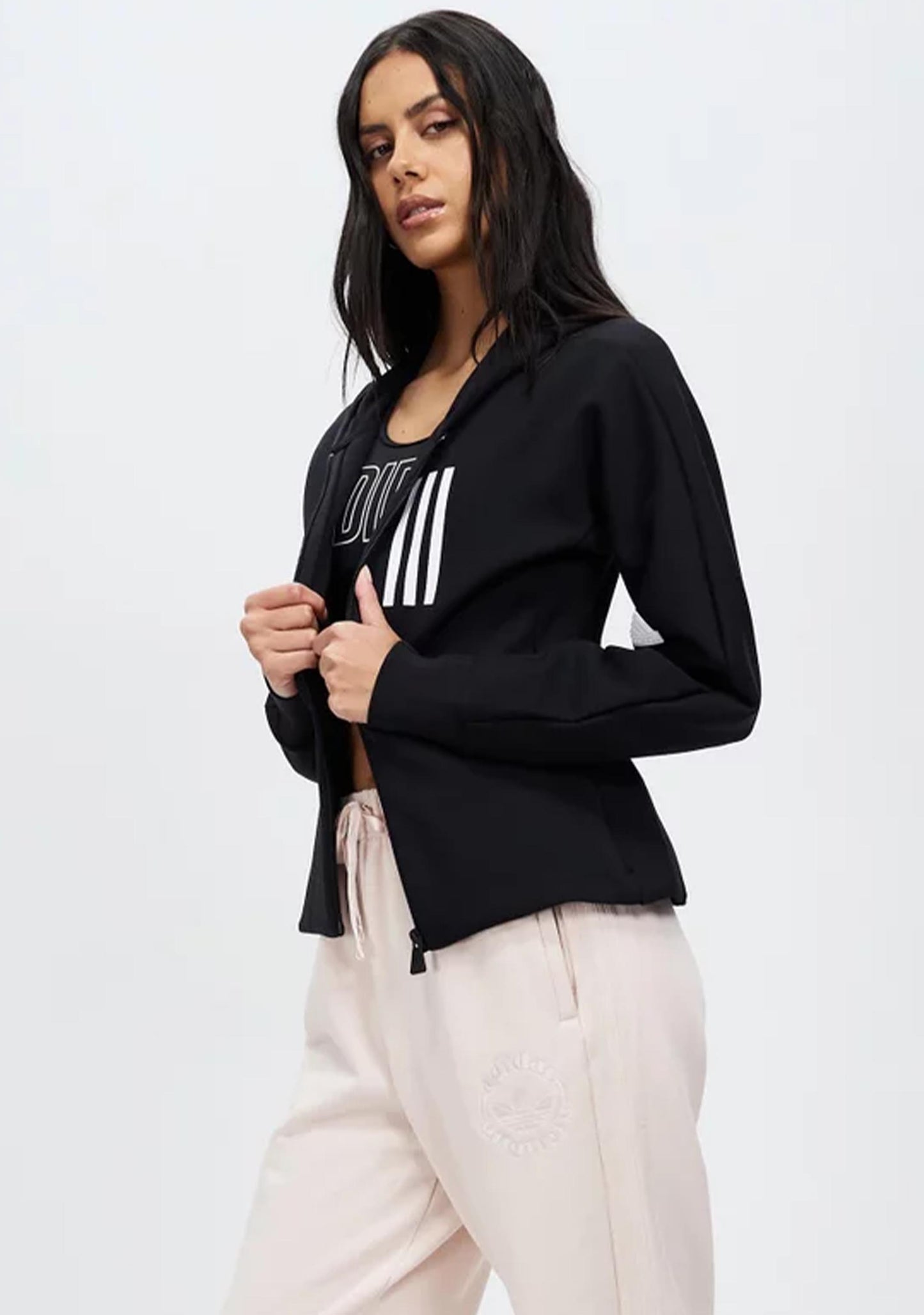 Adidas Womens Mission Victory Slim Fit Full-Zip Hoodie