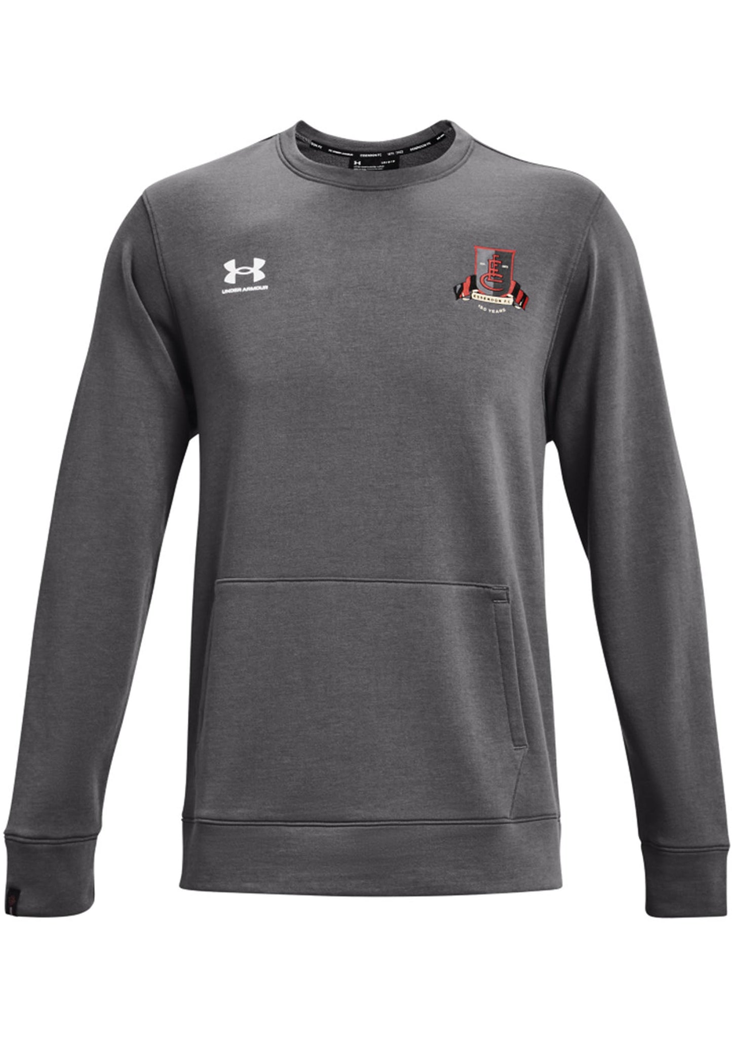 Under Armour Men’s Essendon FC Hustle Fleece Crew Grey 2022