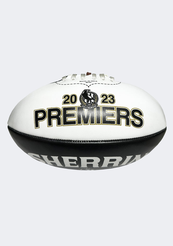 Sherrin AFL Collingwood Magpies 2023 Premiers Mini Footy 20cm