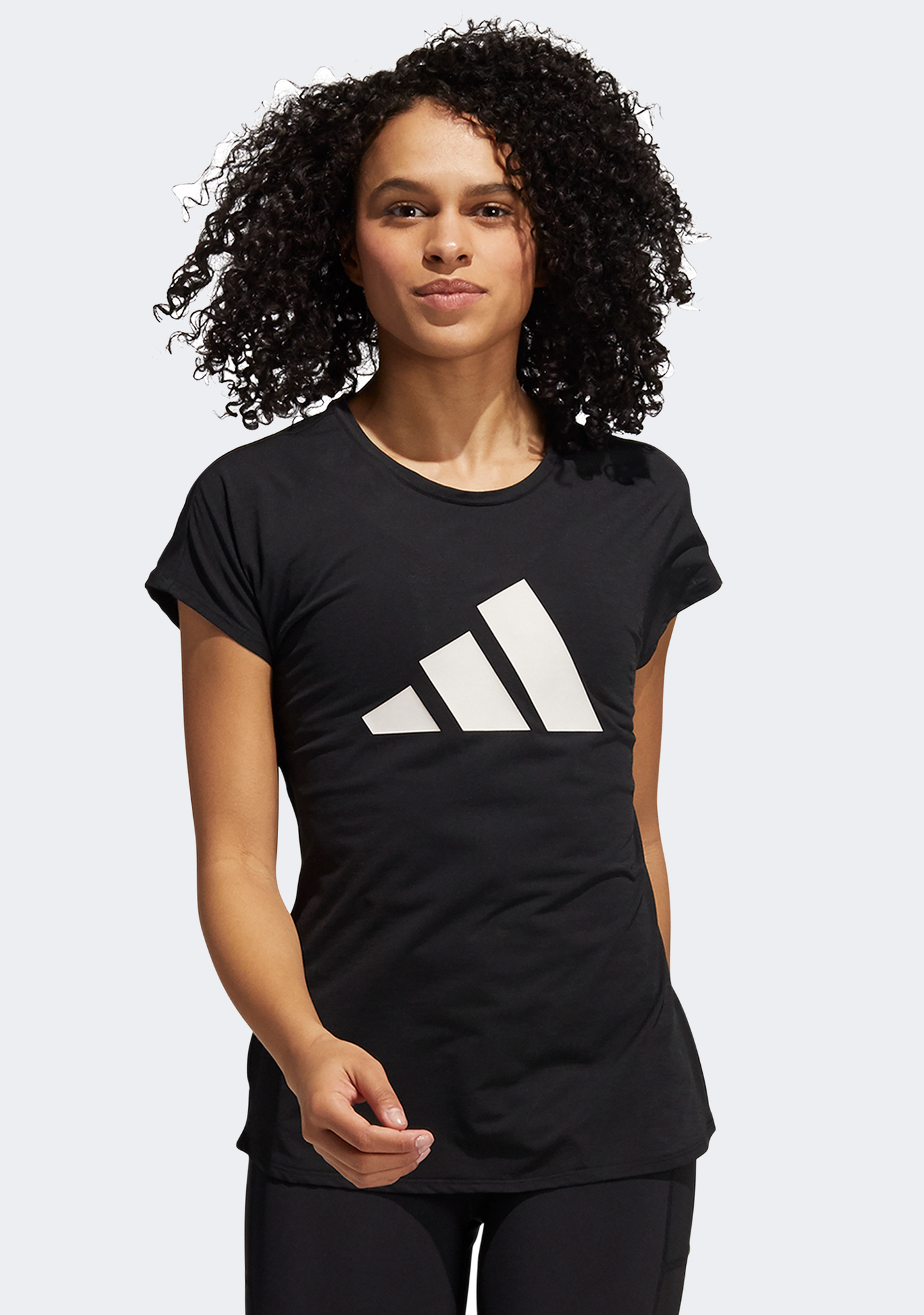 ADIDAS WOMENS 3 STRIPE TRAINING TEE