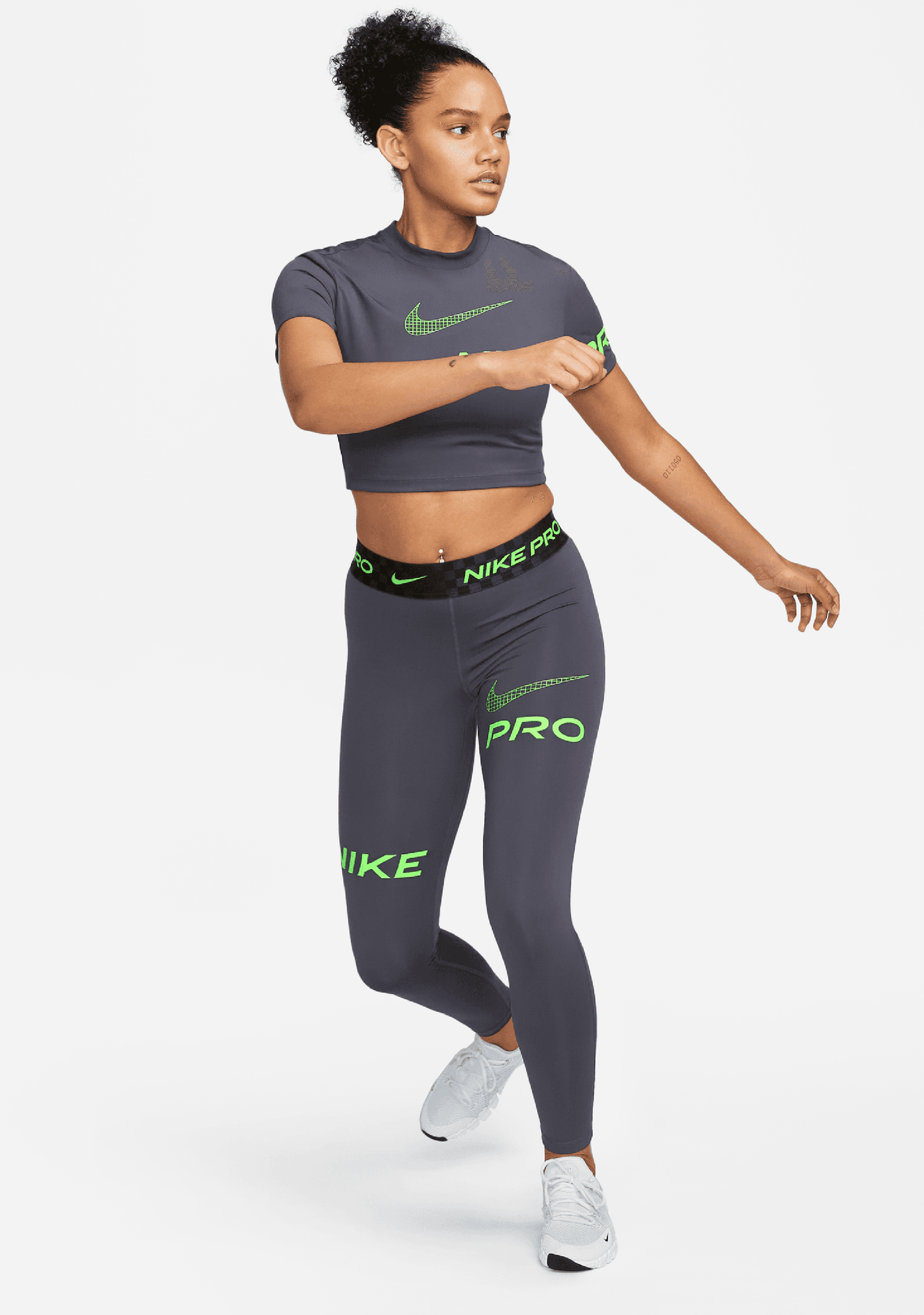 Nike Pro Women's Mid-Rise Full-Length Graphic Training Leggings