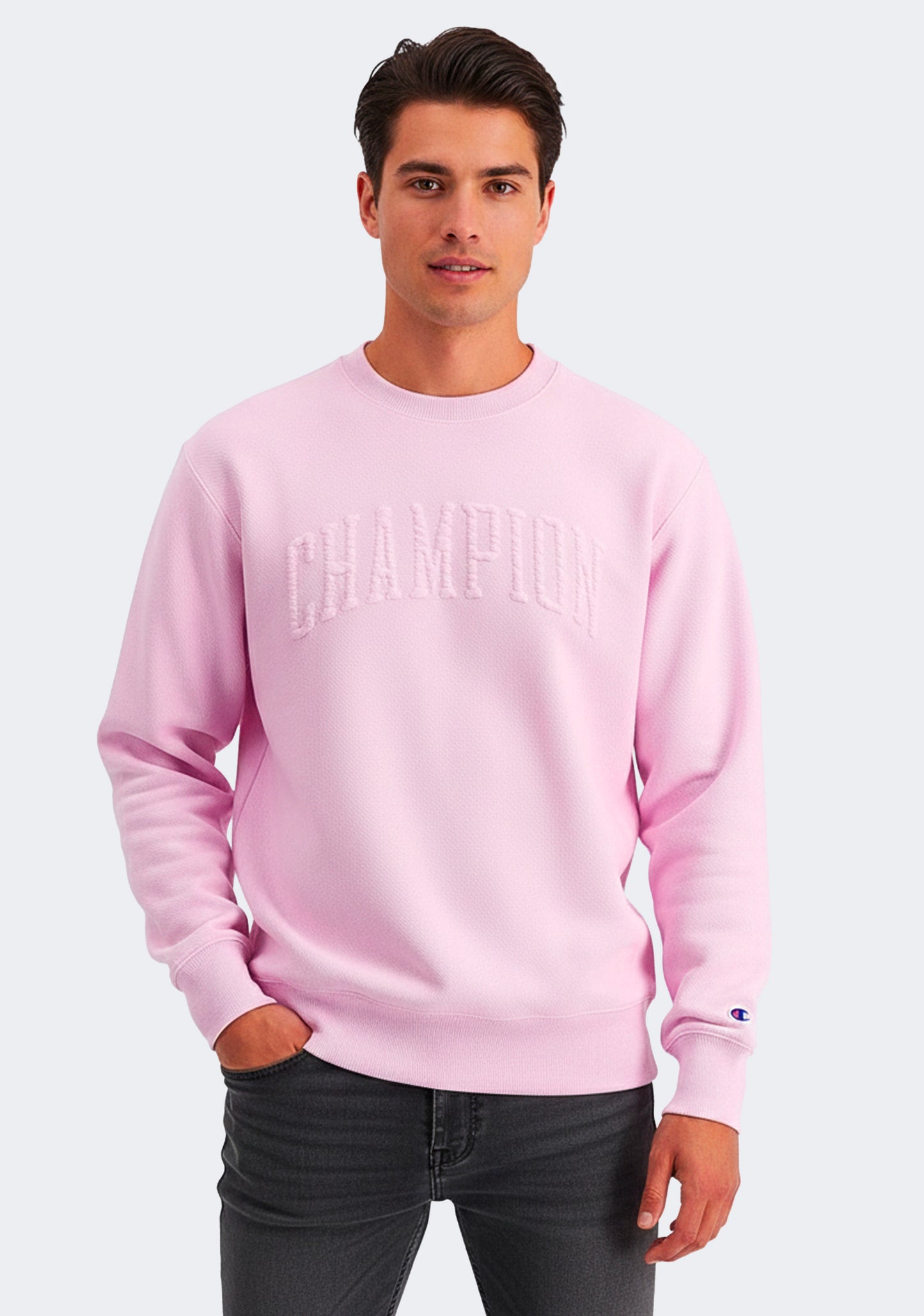 Champion Men's Lifestyle Jacquard Twill Pride Crew