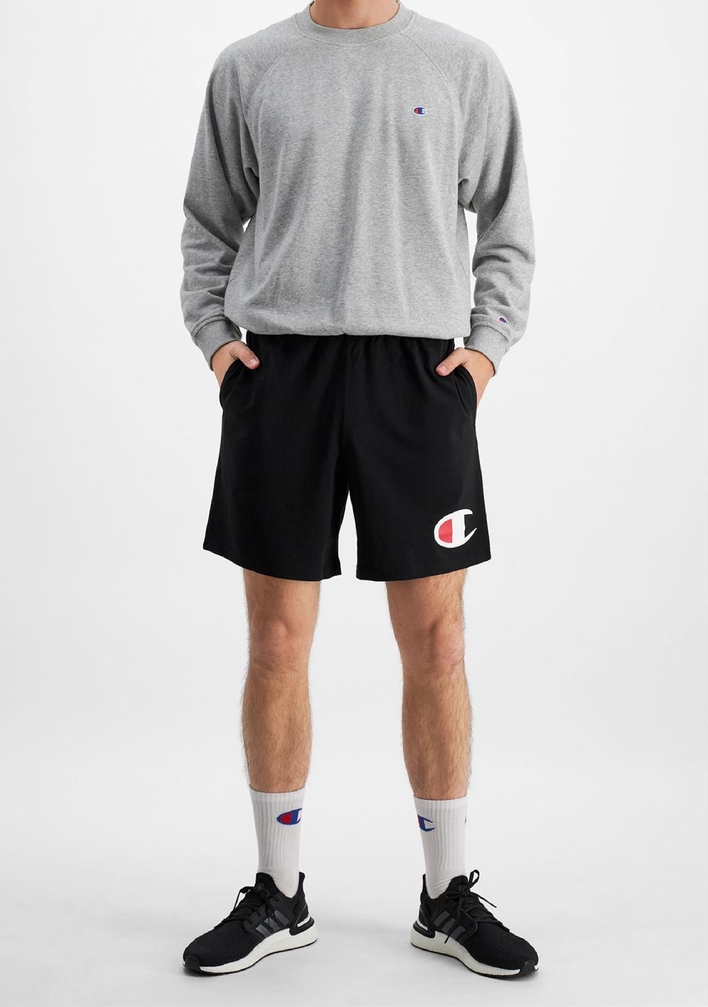 Champion Men's Big C Logo Jersey Shorts