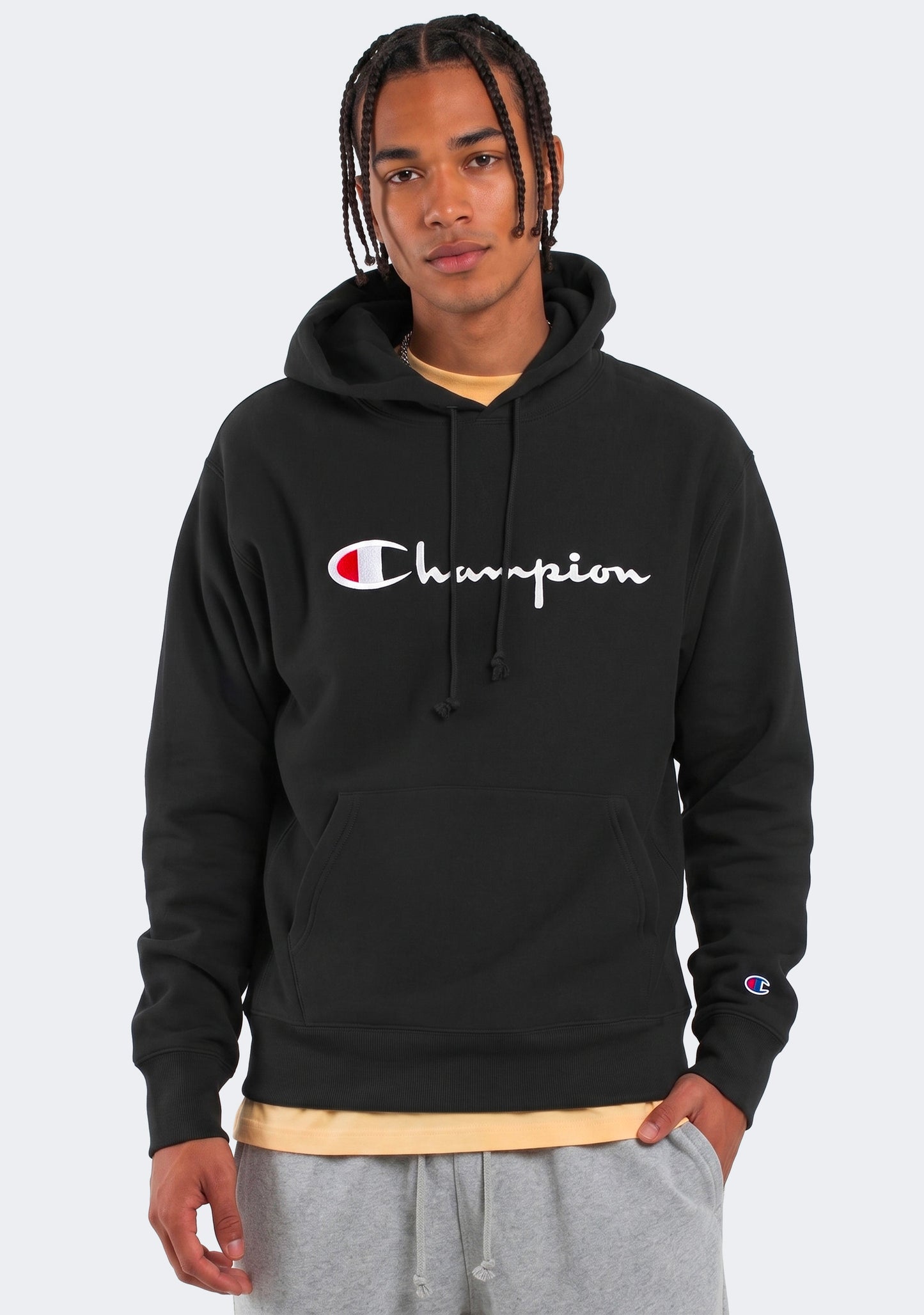 Champion Men's Reverse Weave Script Logo Hoodie