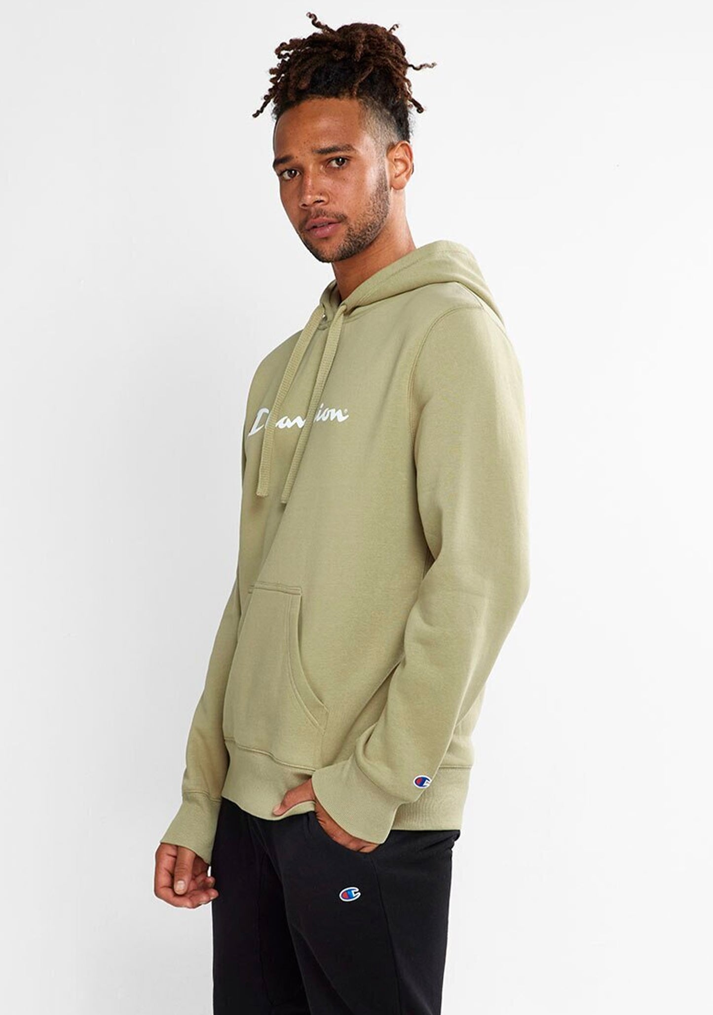 Champion Men’s Script Hoodie Khaki