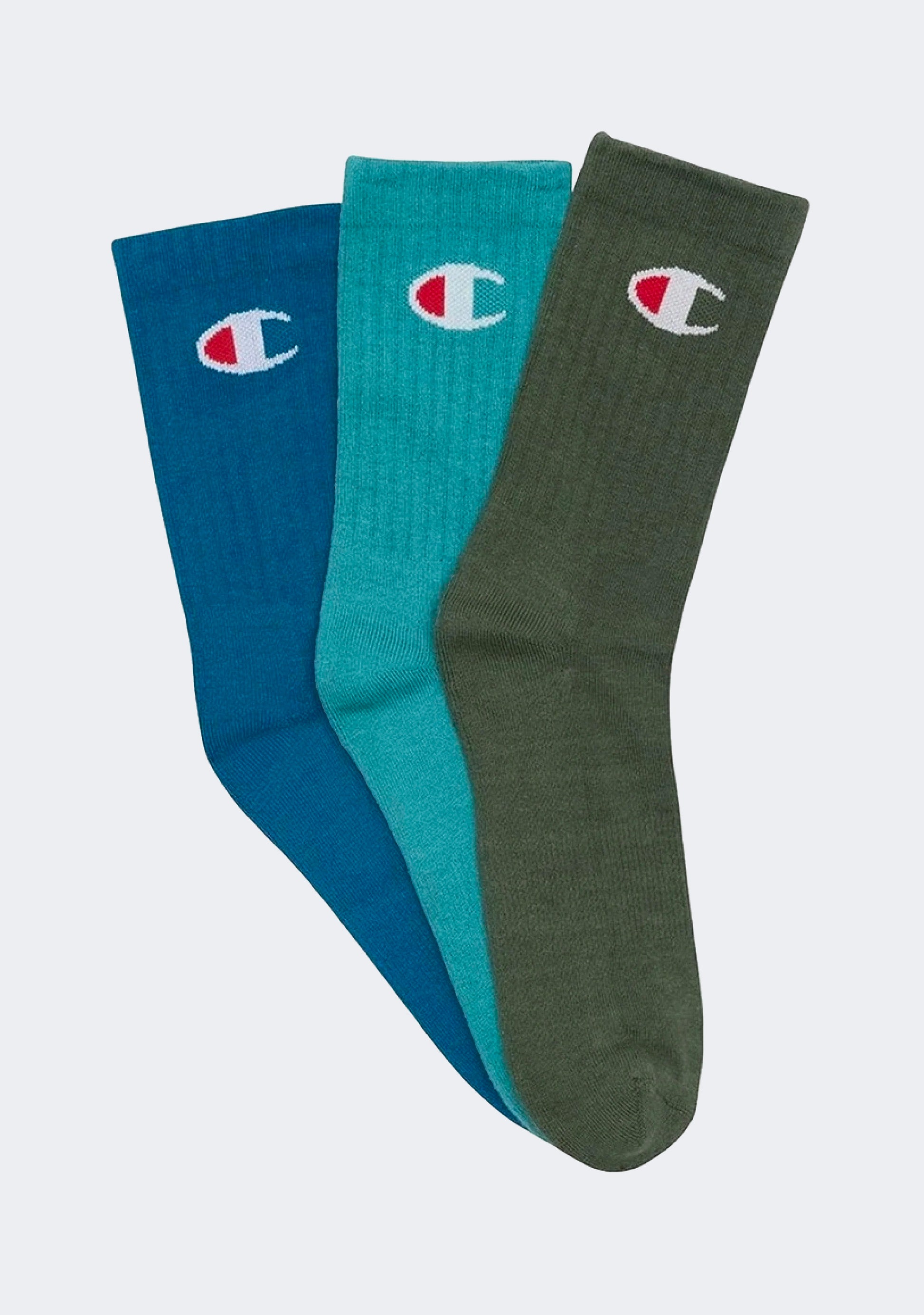 Champion 3 Pack Sports Crew Socks Multi Colour