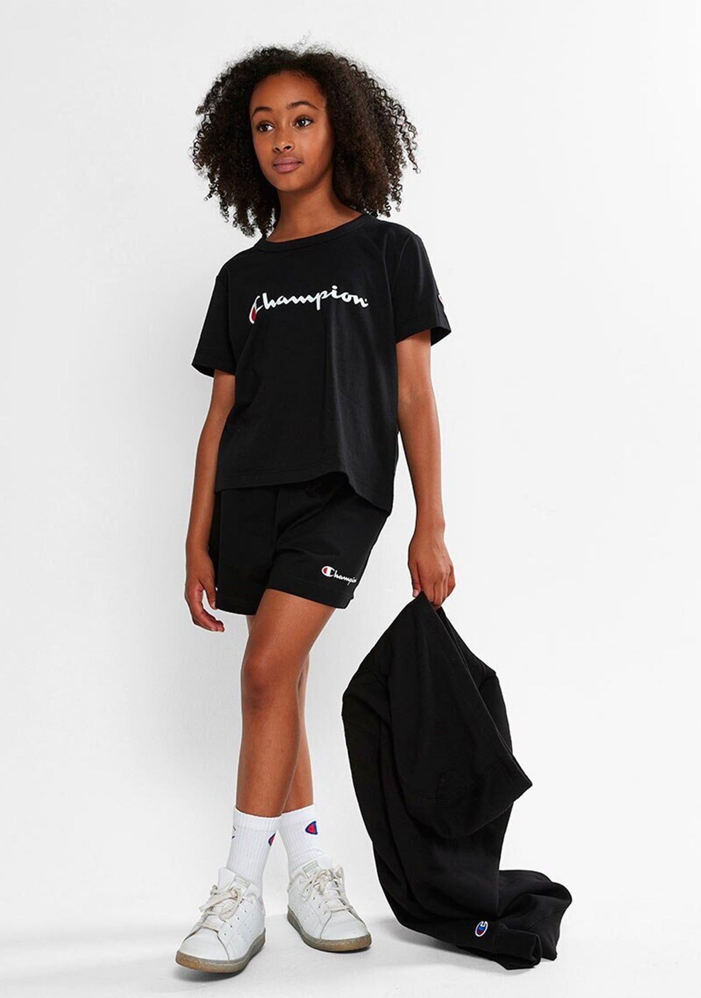 Champion Girls’ Script Boxy Crop Tee