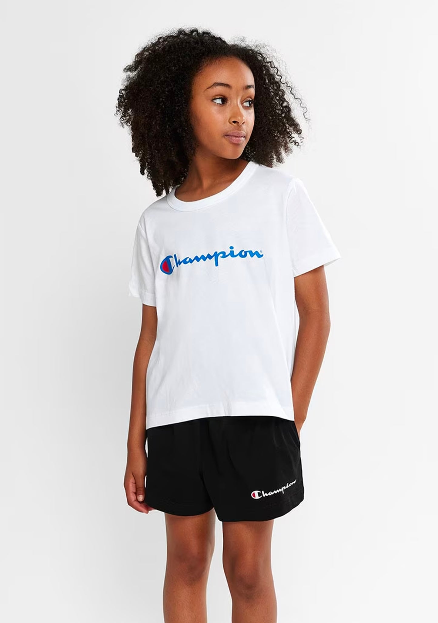 Champion Girls’ Script Boxy Crop Tee