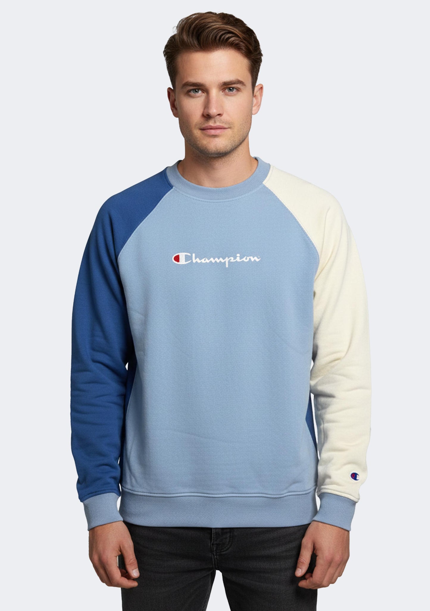 Champion Men's French Terry Script Crew