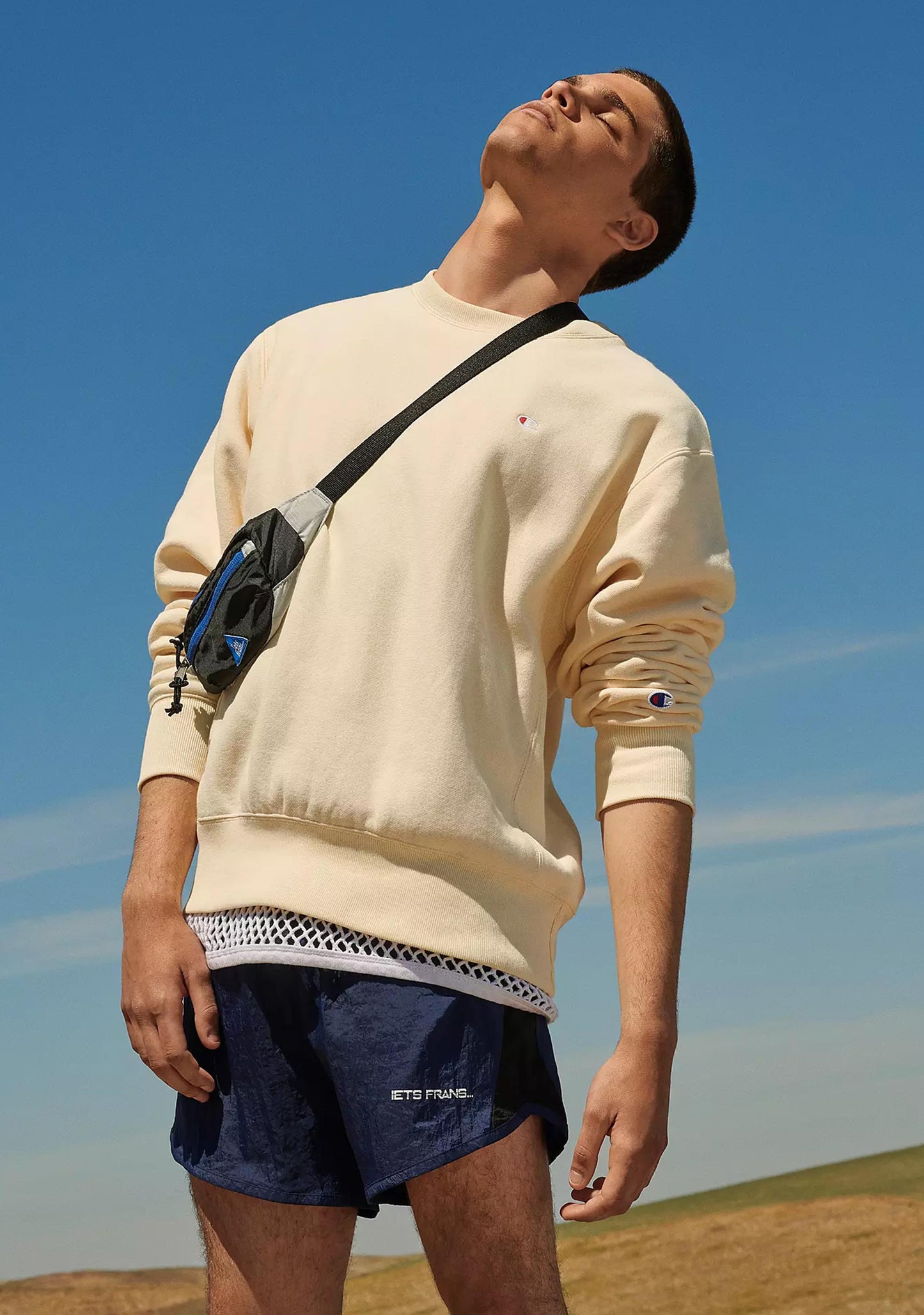 Champion Men's Reverse Weave Small C-Logo Crew