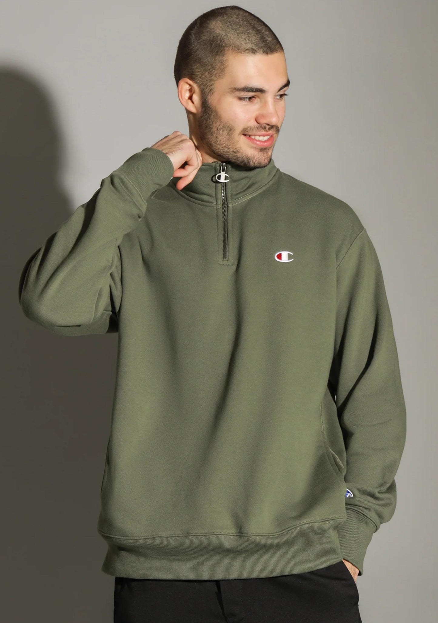 Champion Men's Reverse Weave Terry Quarter Zip