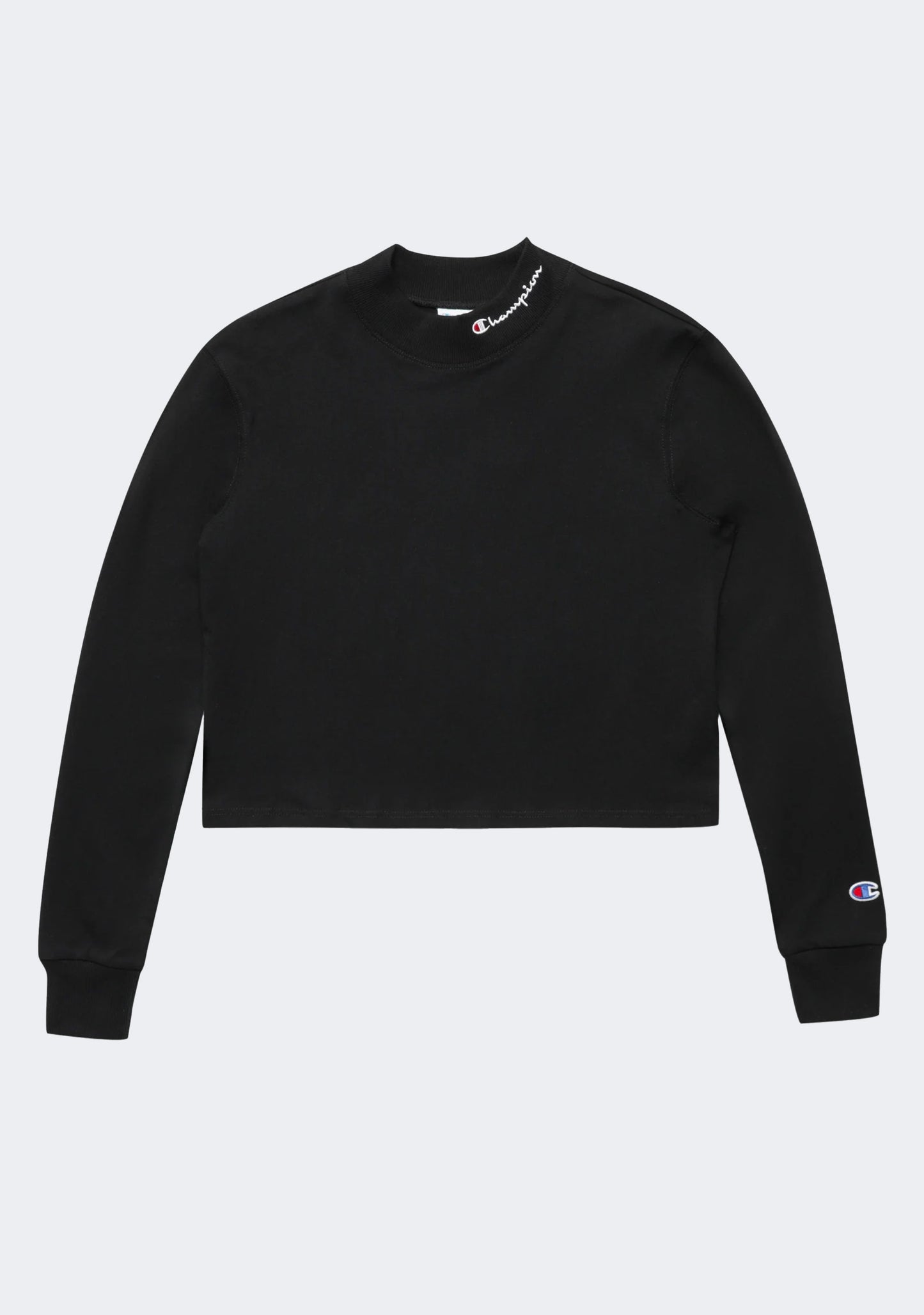 Champion Women's Heritage Mock Long Sleeve Cropped Tee