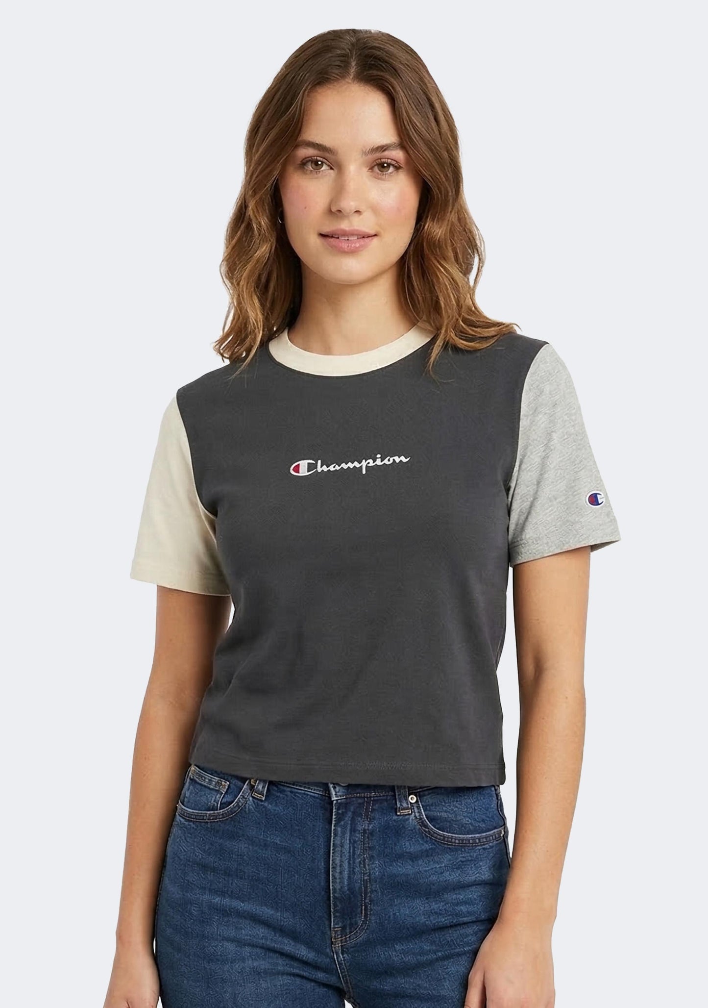 Champion Women's Colourblock Script Tee