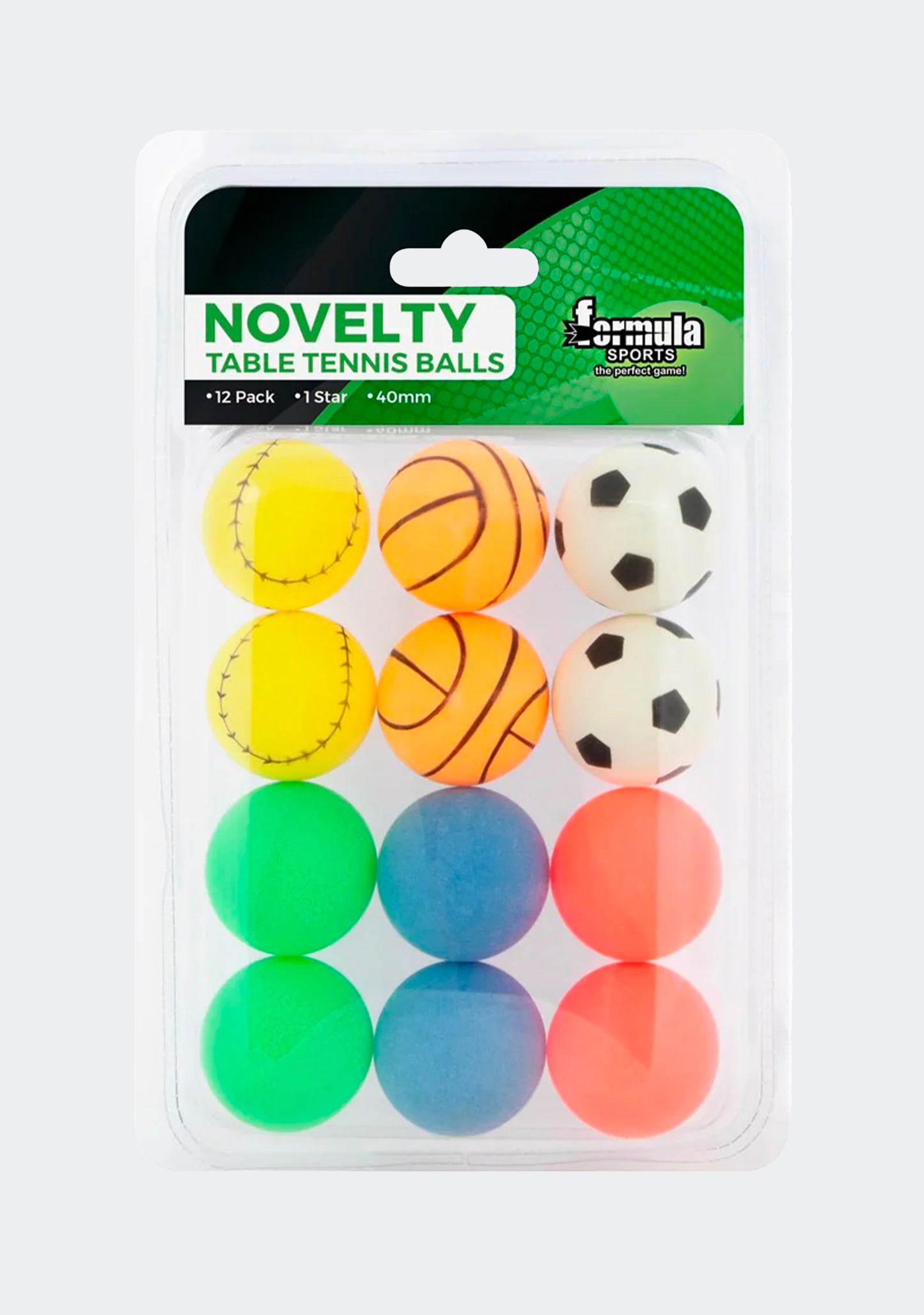 Formula Sports 12 Pack Novelty Table Tennis Balls
