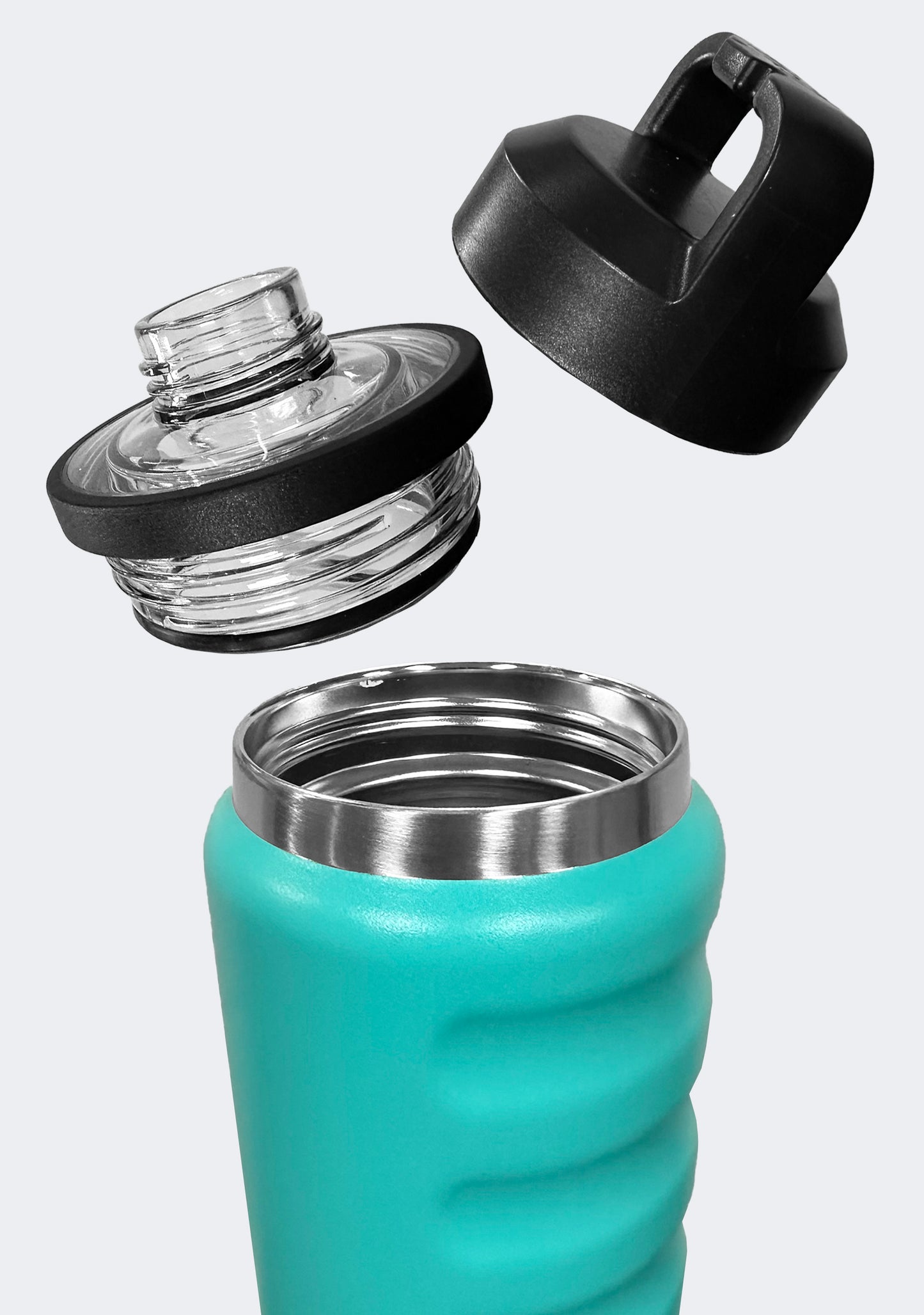 Fridgy 780mL Grip Range Dual Lid Water Bottle Aqua