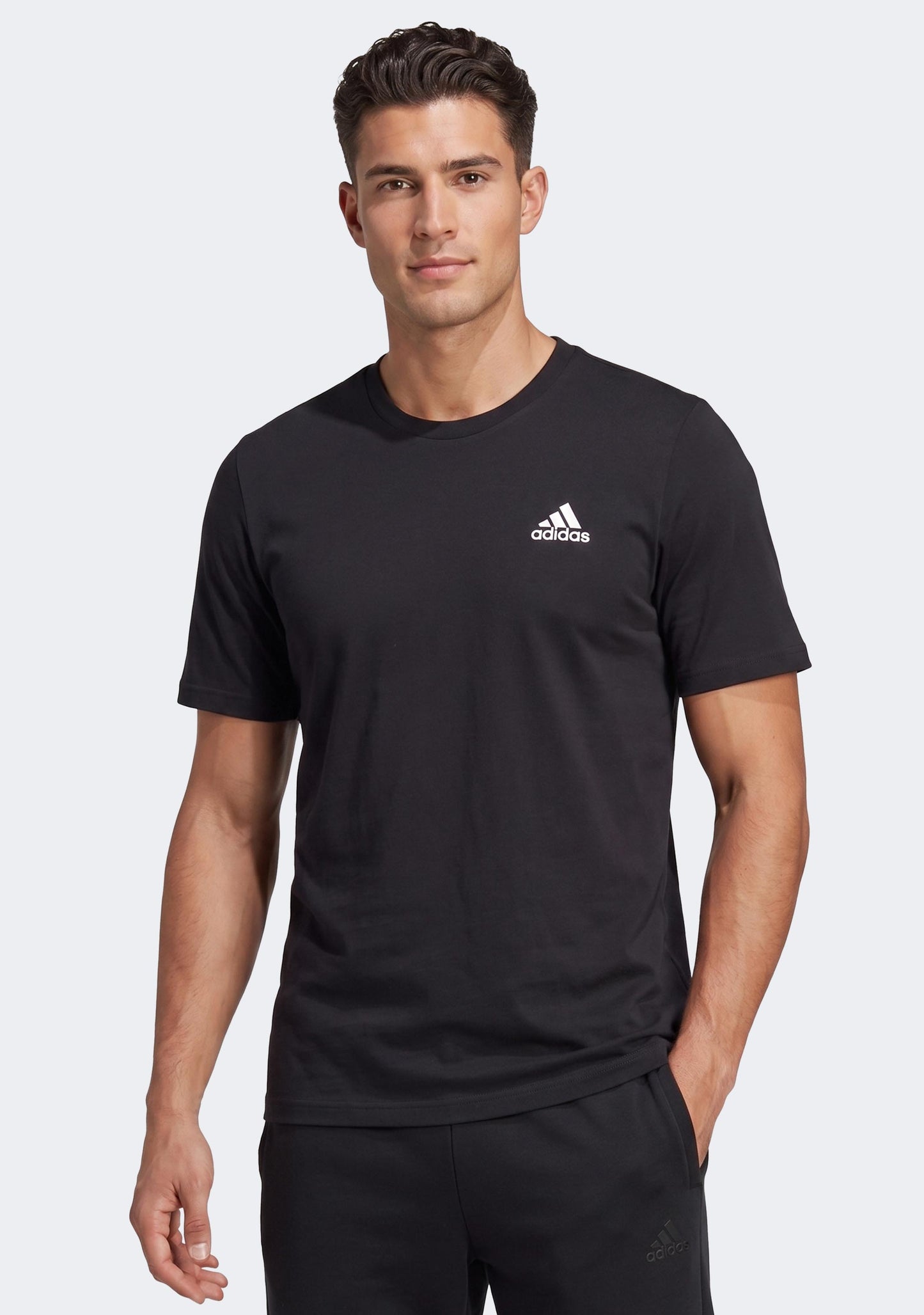 Adidas Men's Essentials Embroidered Small Logo Tee