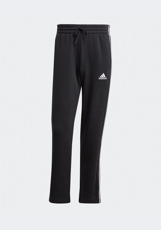 Adidas Men's Essentials 3-Stripes Open Hem Fleece Pants