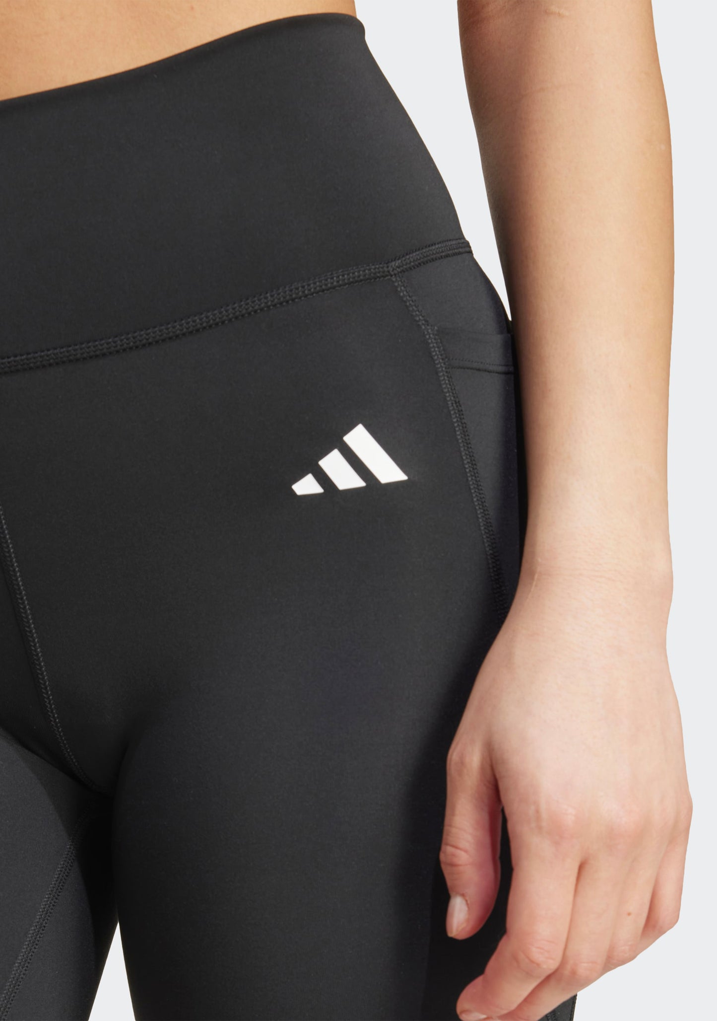 Adidas Women's Optime Essentials Stash Pocket 7-Inch Short Leggings