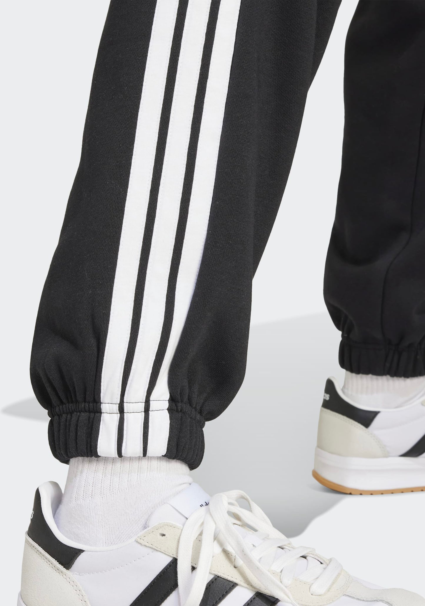 Adidas Women's Essentials 3-Stripes Fleece Loose-Fit Cuff Pants