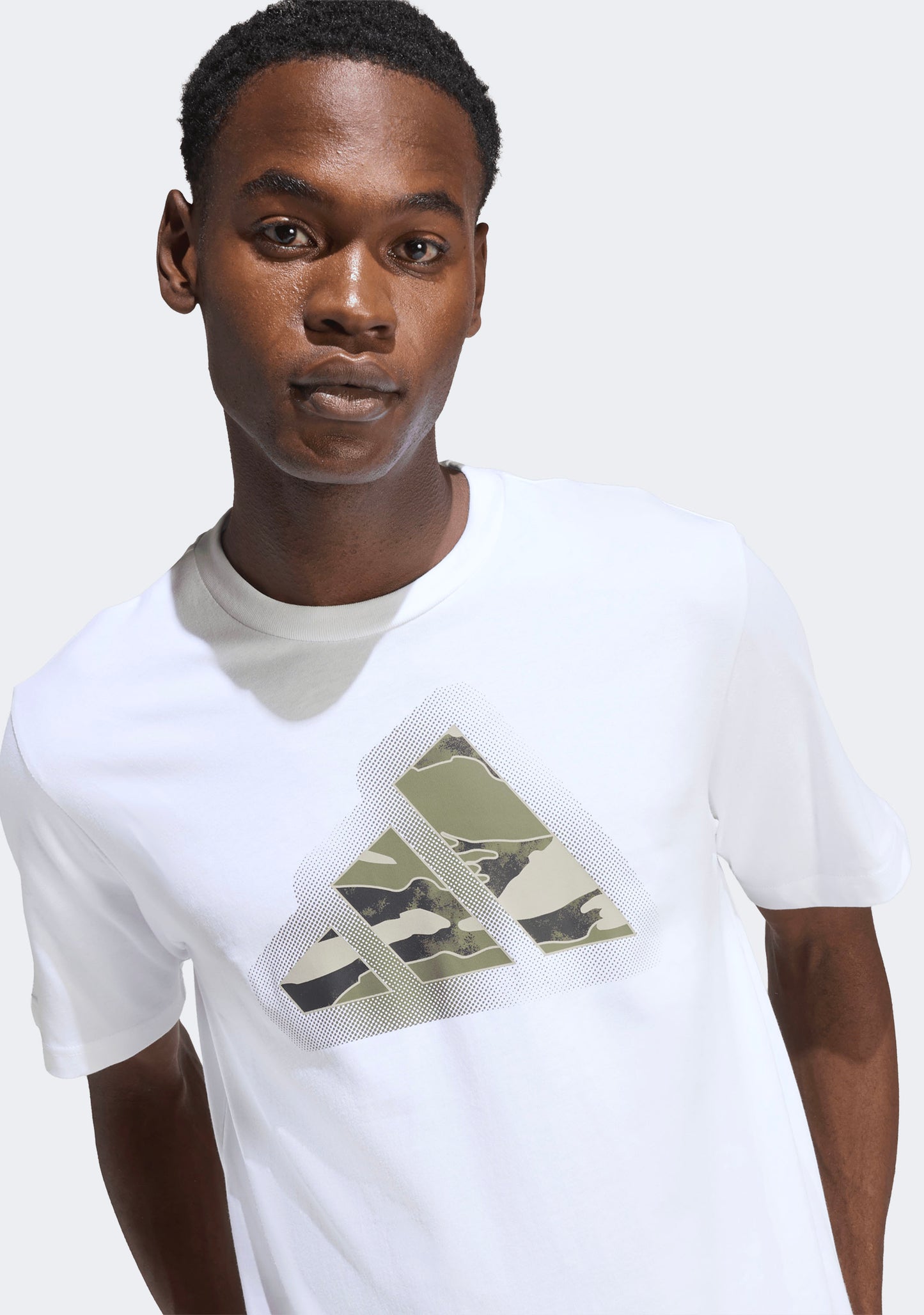 Adidas Men's Camo Modern Logo Graphic Tee